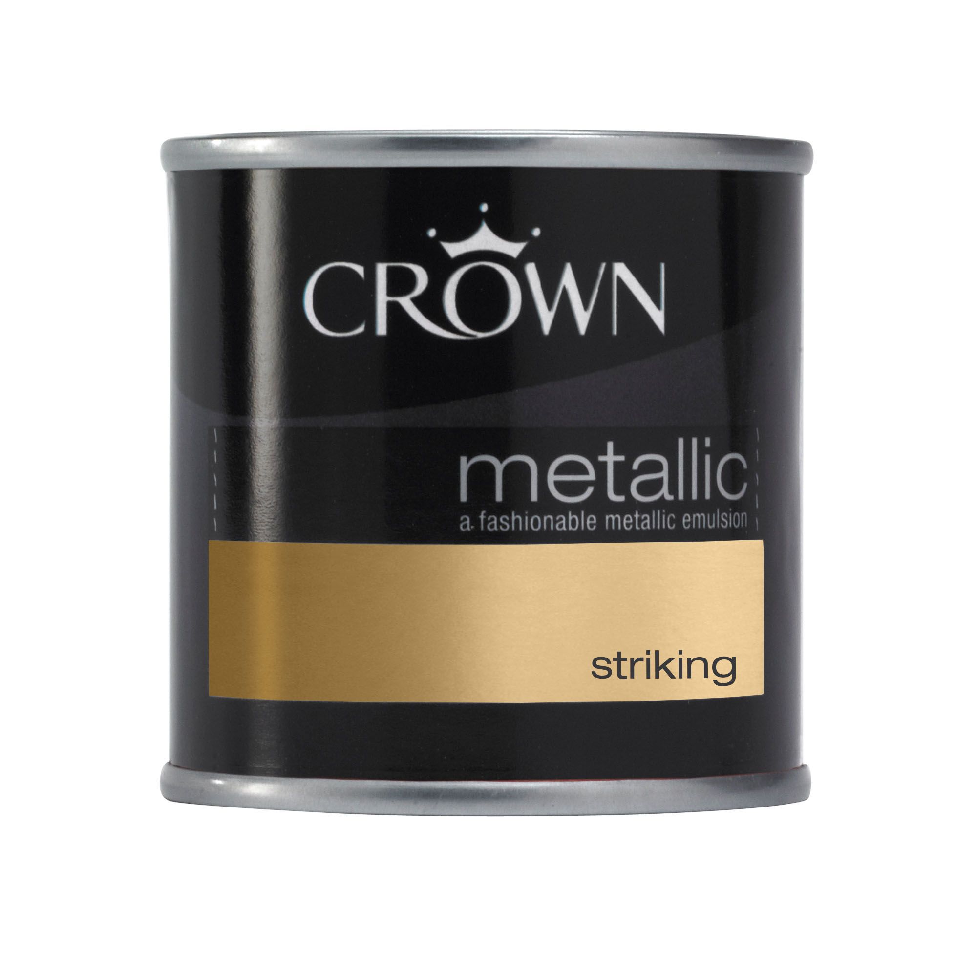 Crown Striking Metallic Emulsion Paint 0.125L Tester Pot | Departments