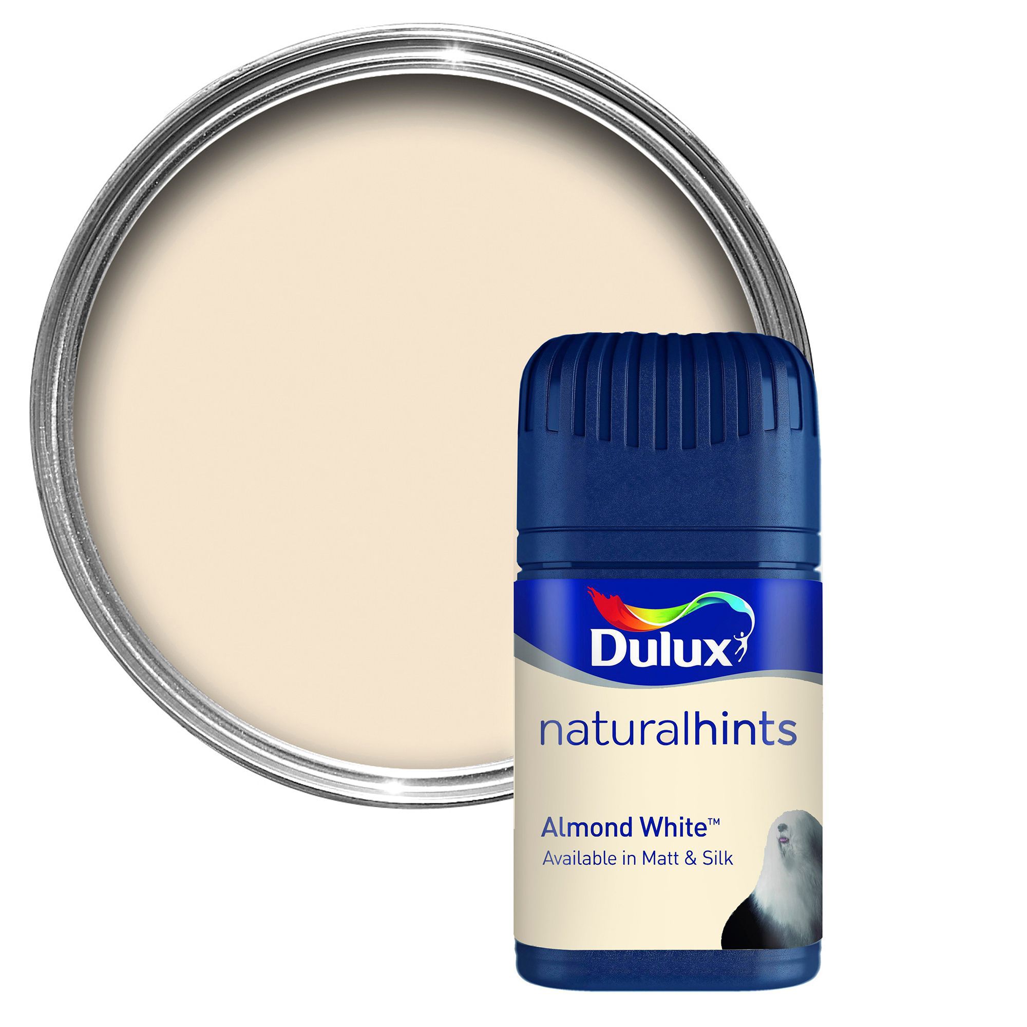 Dulux Colour Almond White Matt Emulsion Paint 0.05L Tester Pot