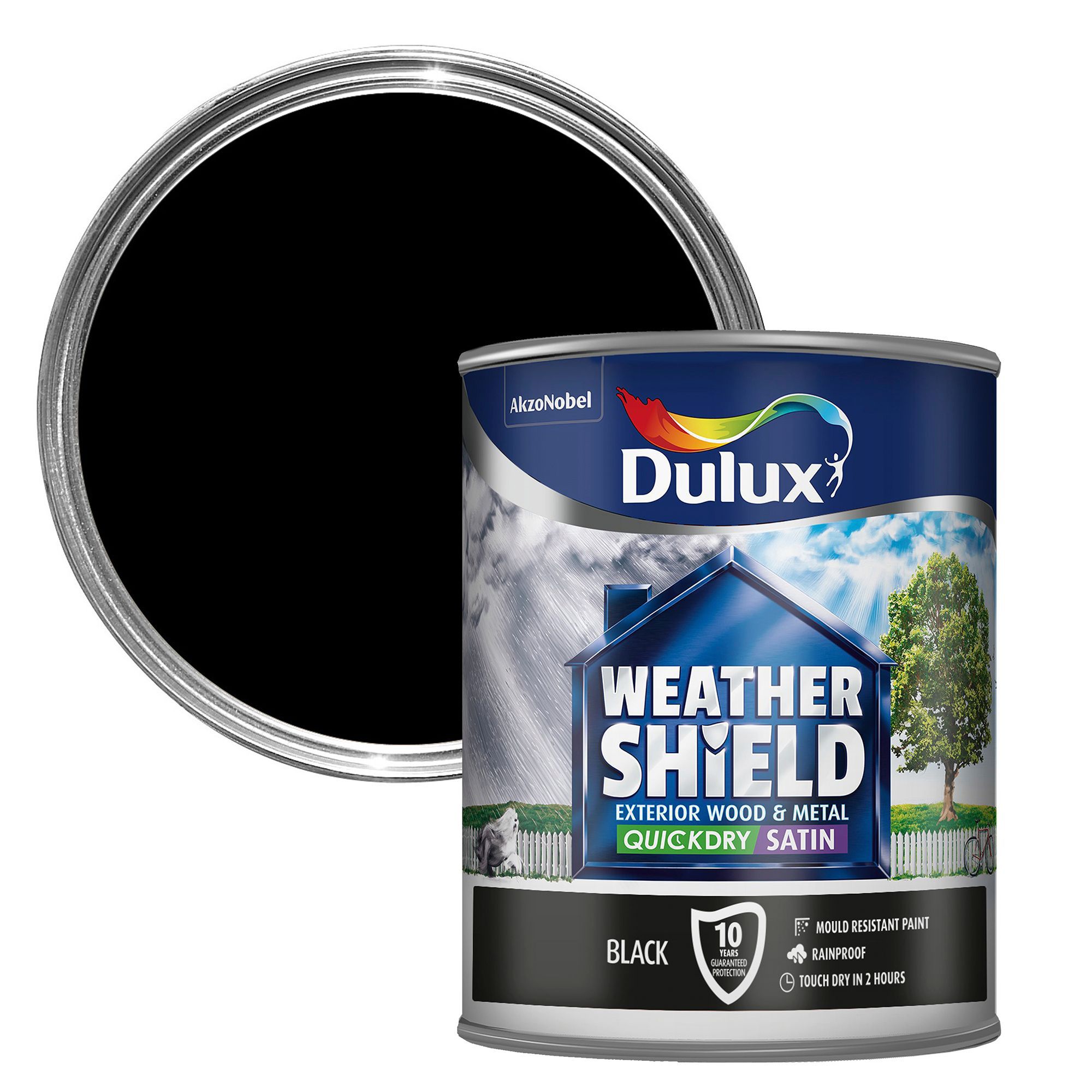 Dulux Weathershield Exterior Black Satin Wood &amp; Metal