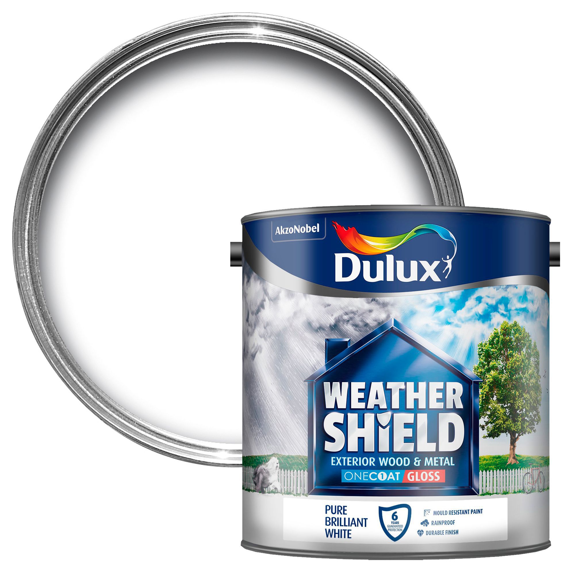 Dulux Weathershield Exterior Pure Brilliant White Gloss