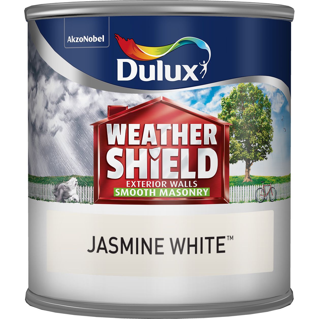 Dulux Weathershield Jasmine White Smooth Matt Masonry Paint 0.25L