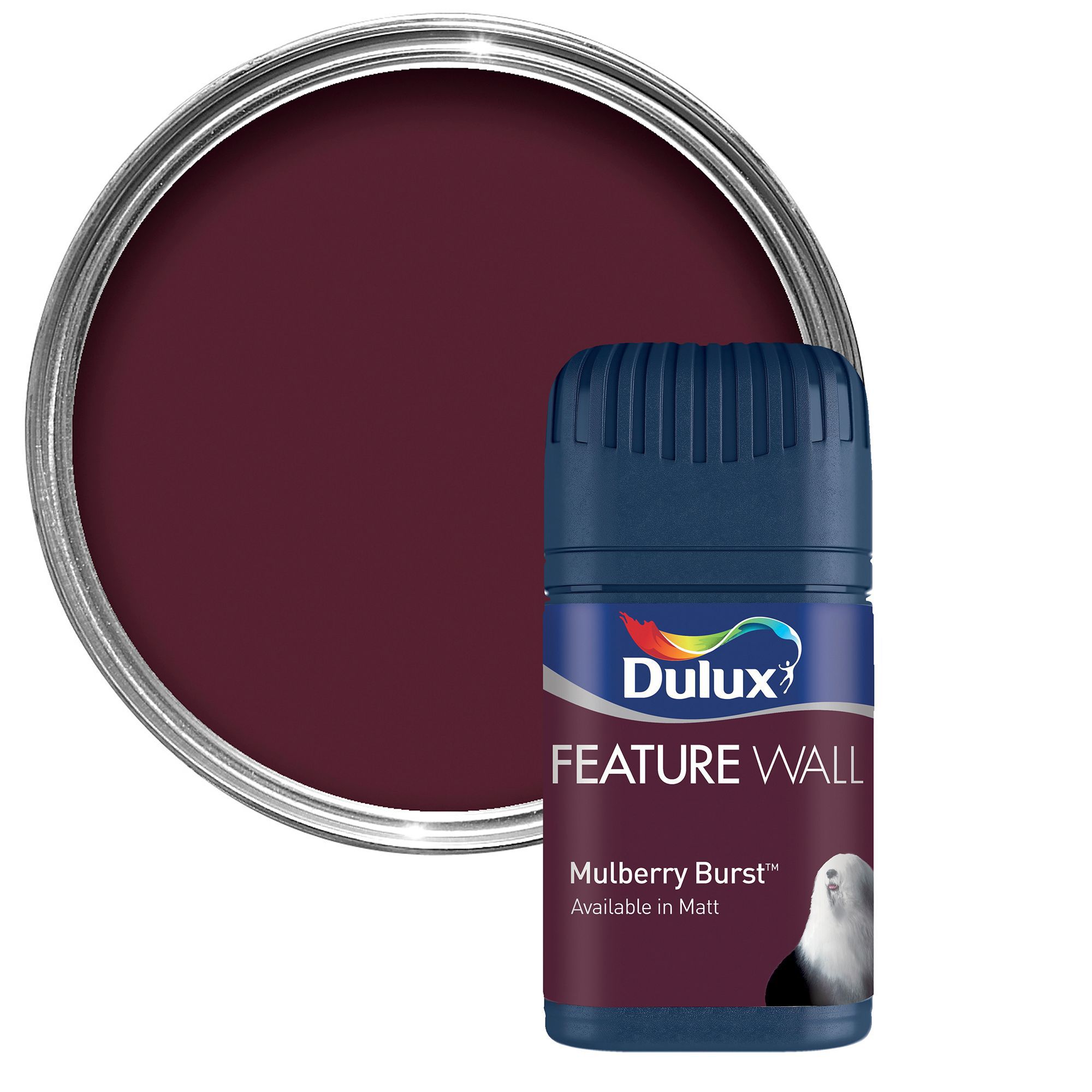 Dulux Feature Wall Mulberry Burst Matt Emulsion Paint 0.05L Tester Pot