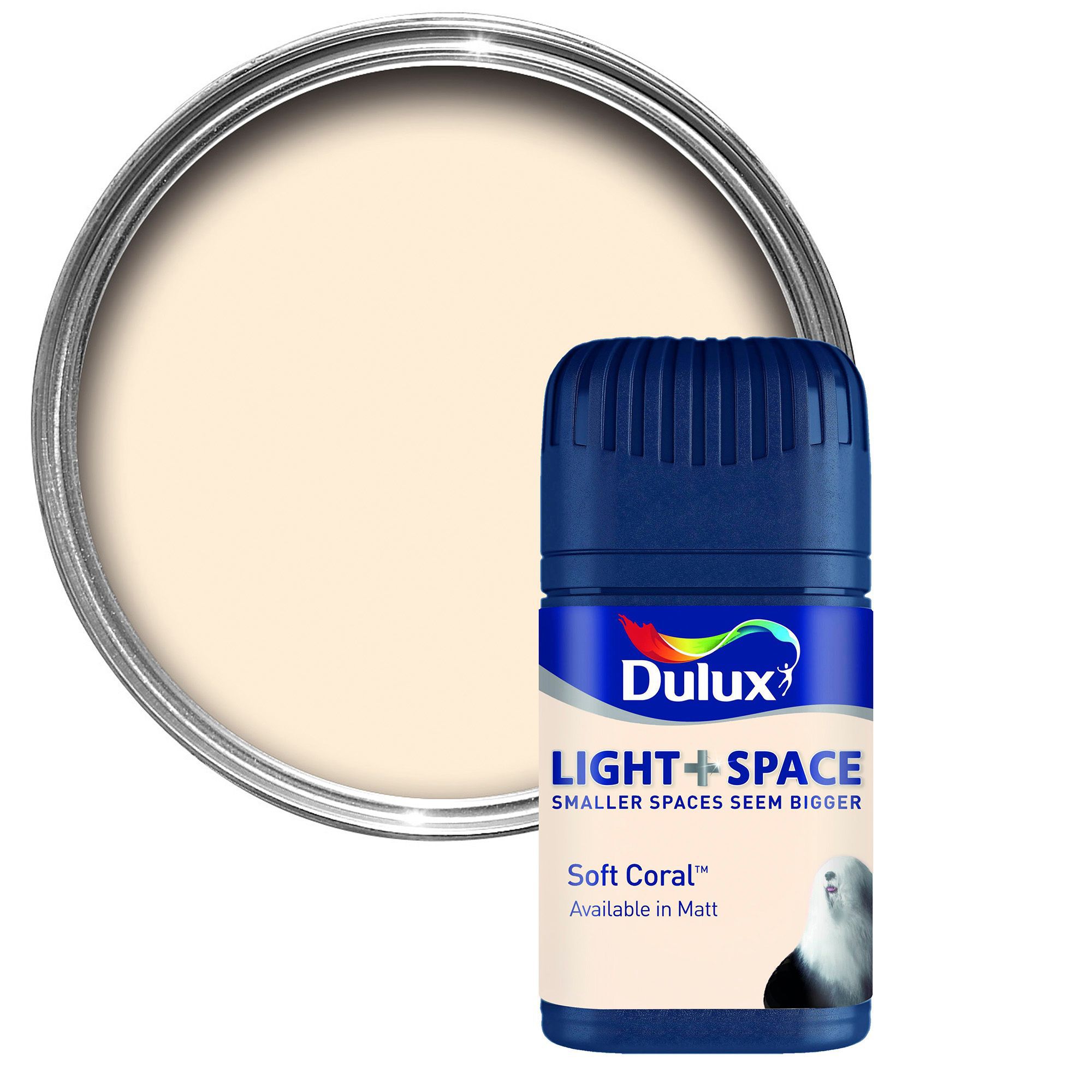 Dulux Light & Space Soft Coral Matt Emulsion Paint 0.05L Tester Pot