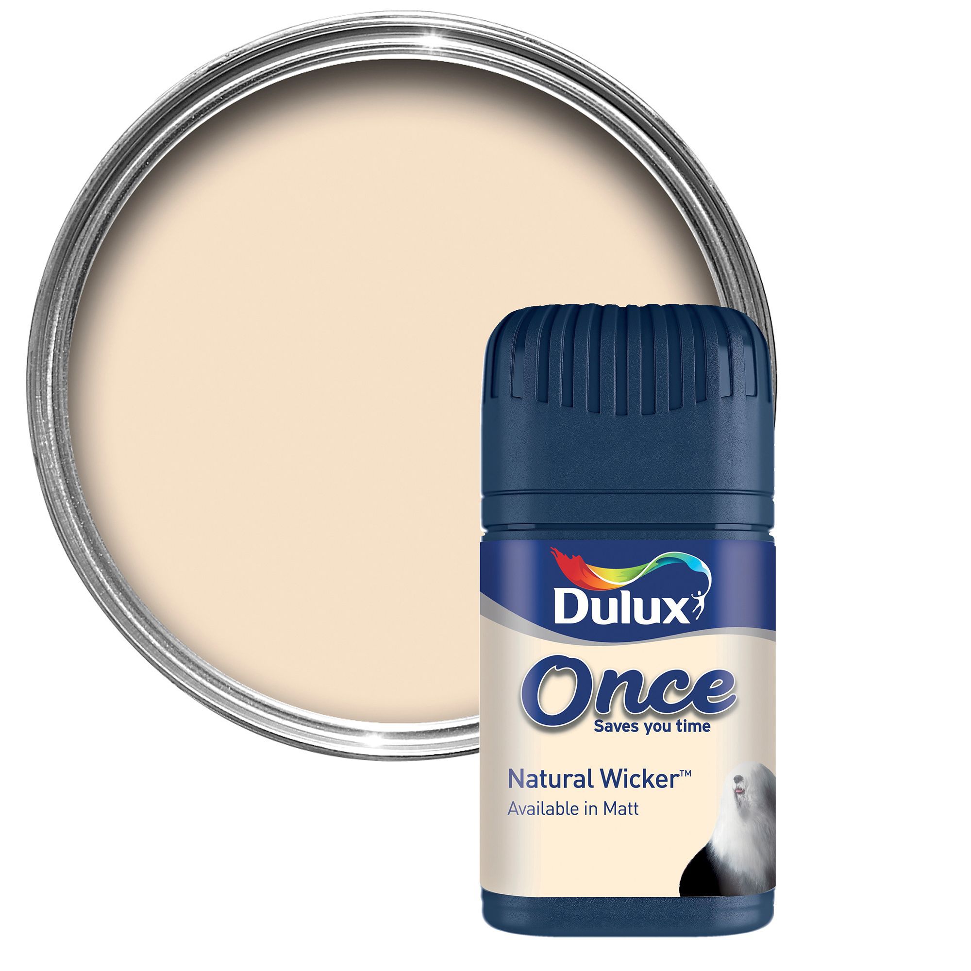 Dulux Once Natural Wicker Matt Emulsion Paint 0.05L Tester Pot