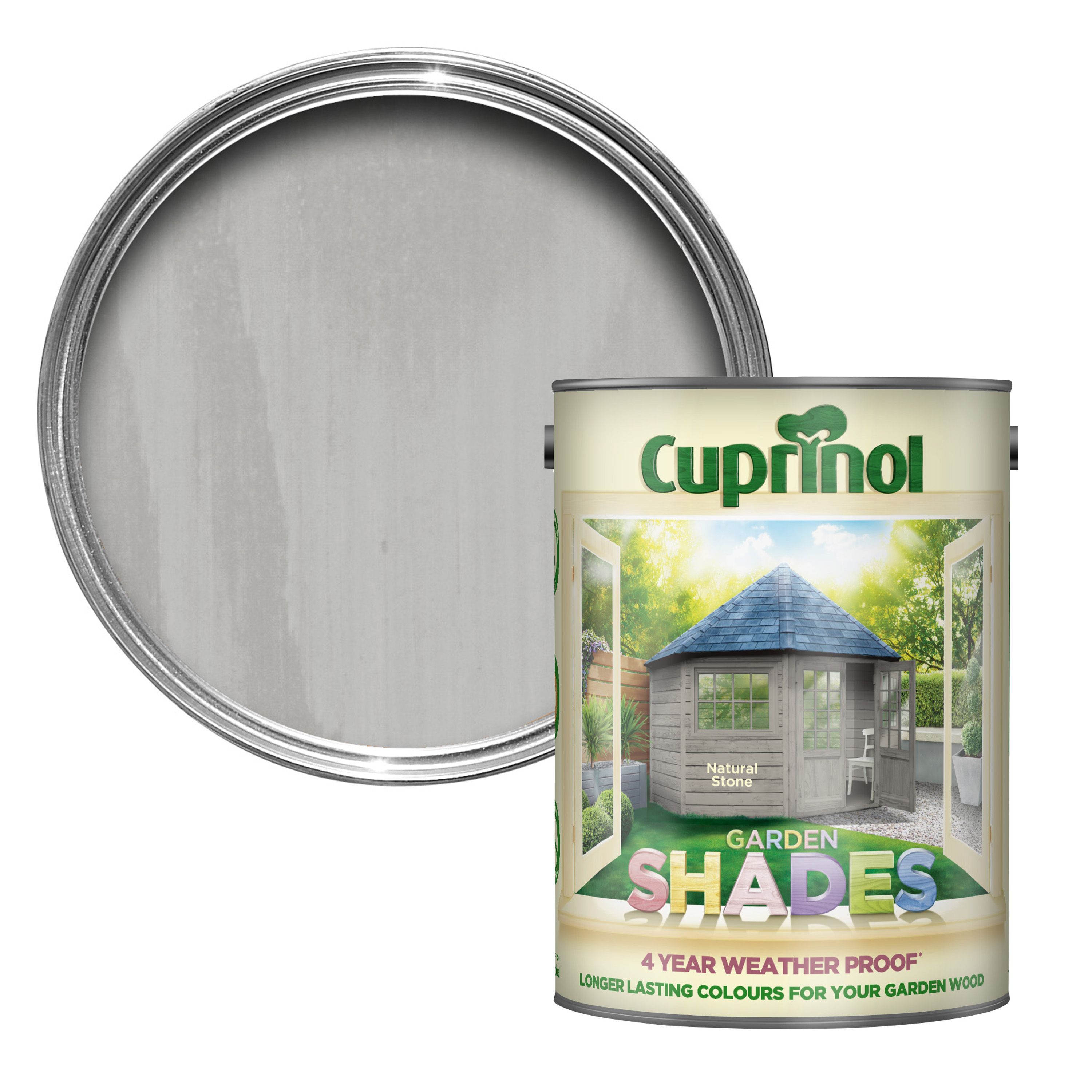 Cuprinol Garden Shades Natural Stone Matt Wood Paint 5L Departments