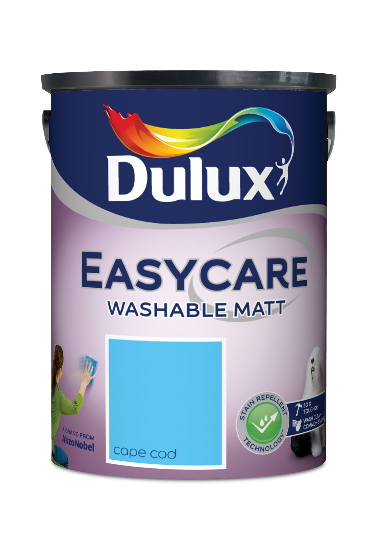 Dulux Flaked Almond Flat Emulsion Paint 2.5L Plastic Container
