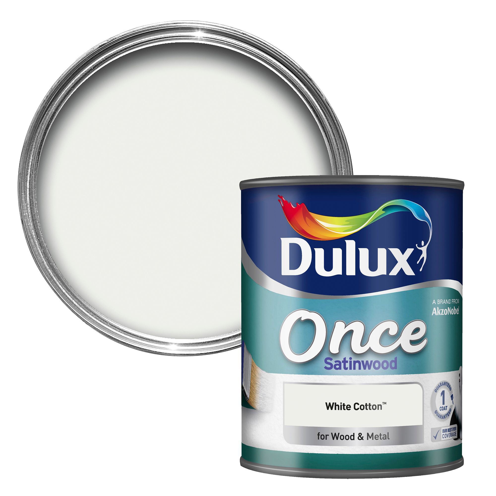 Dulux Interior White Cotton Satinwood Wood & Metal Paint 750ml