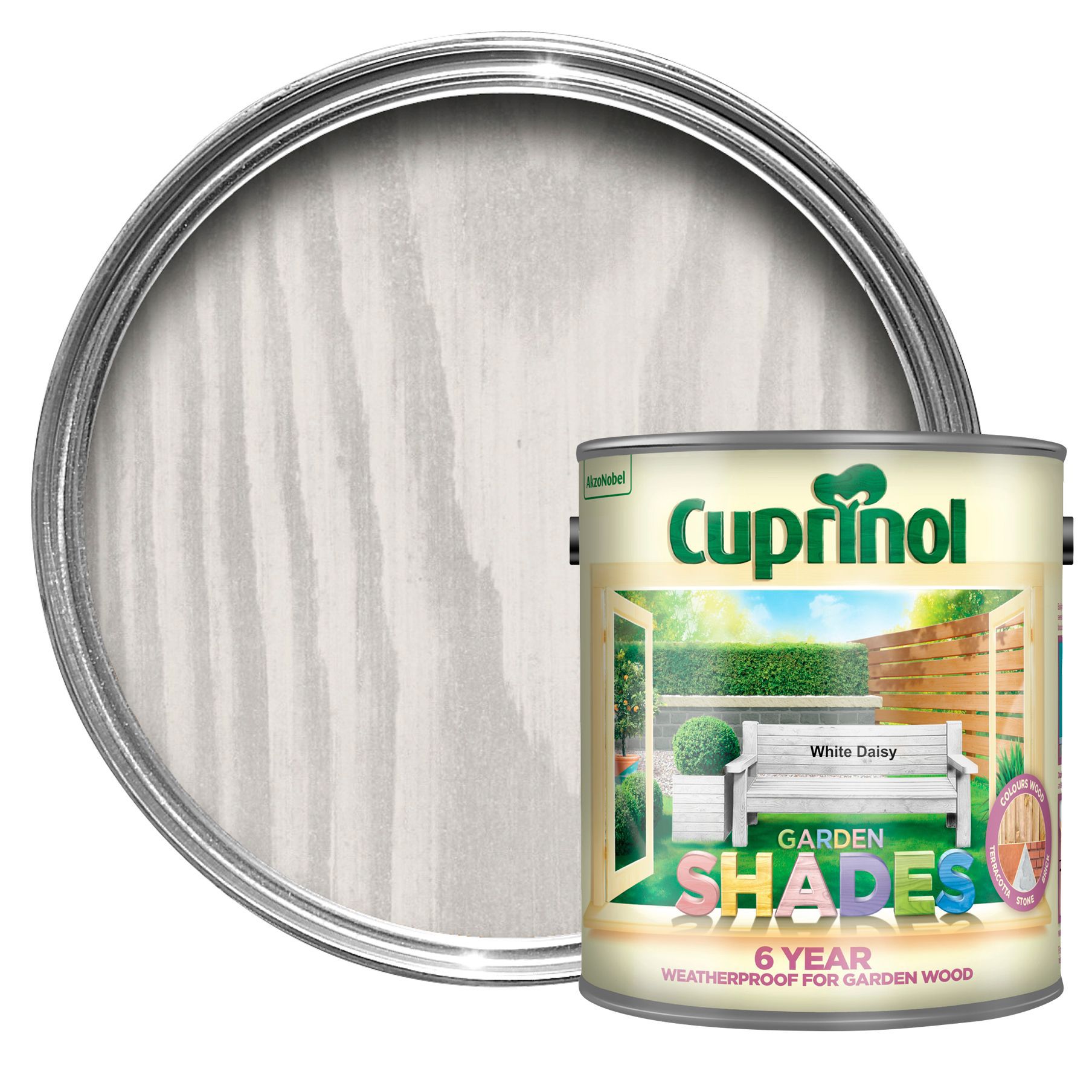 Cuprinol Garden Shades White Daisy Matt Wood Paint 2.5L | Departments