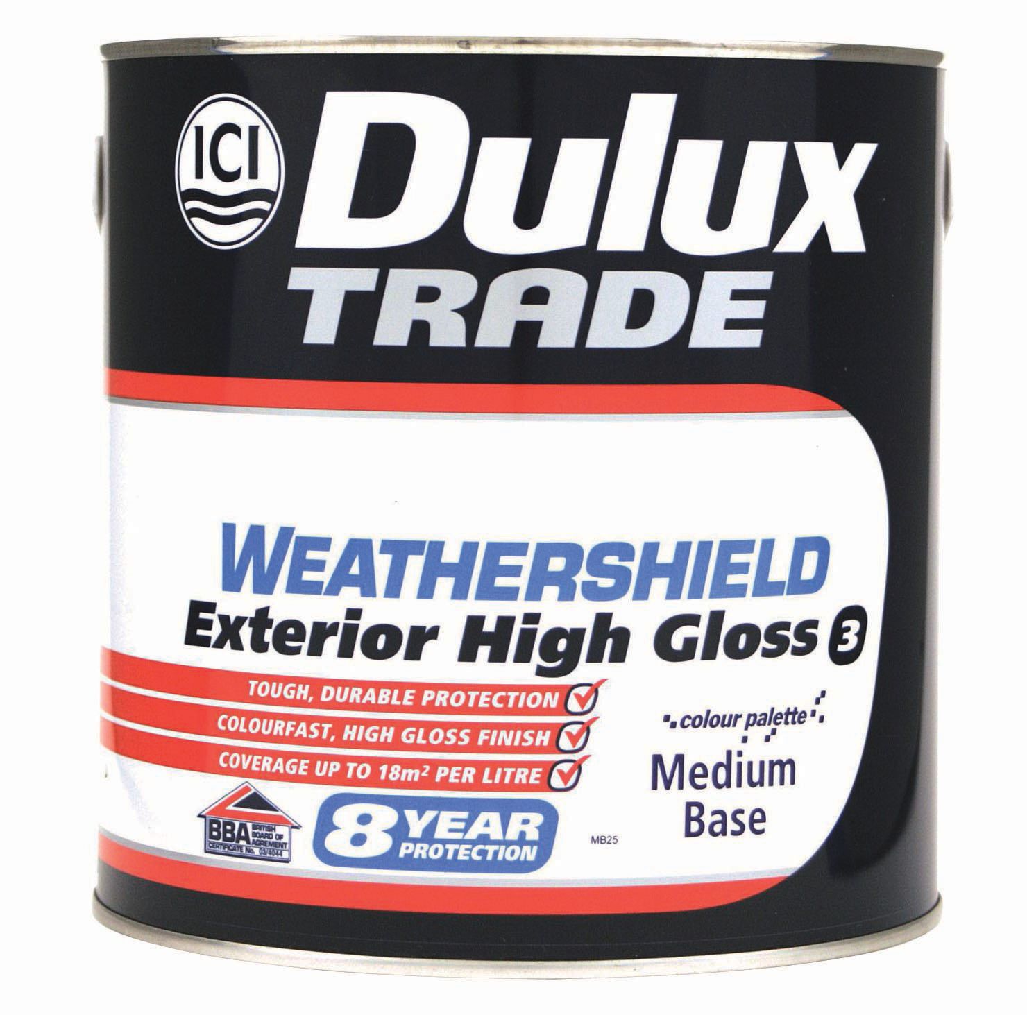 Dulux Weathershield Exterior Medium Base Gloss Wood Paint 2.5L