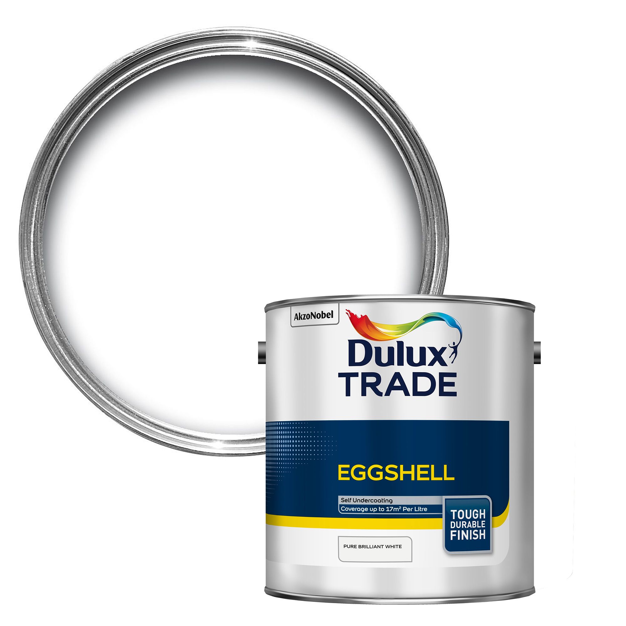 Dulux Trade Internal Pure Brilliant White Eggshell Paint 2.5L