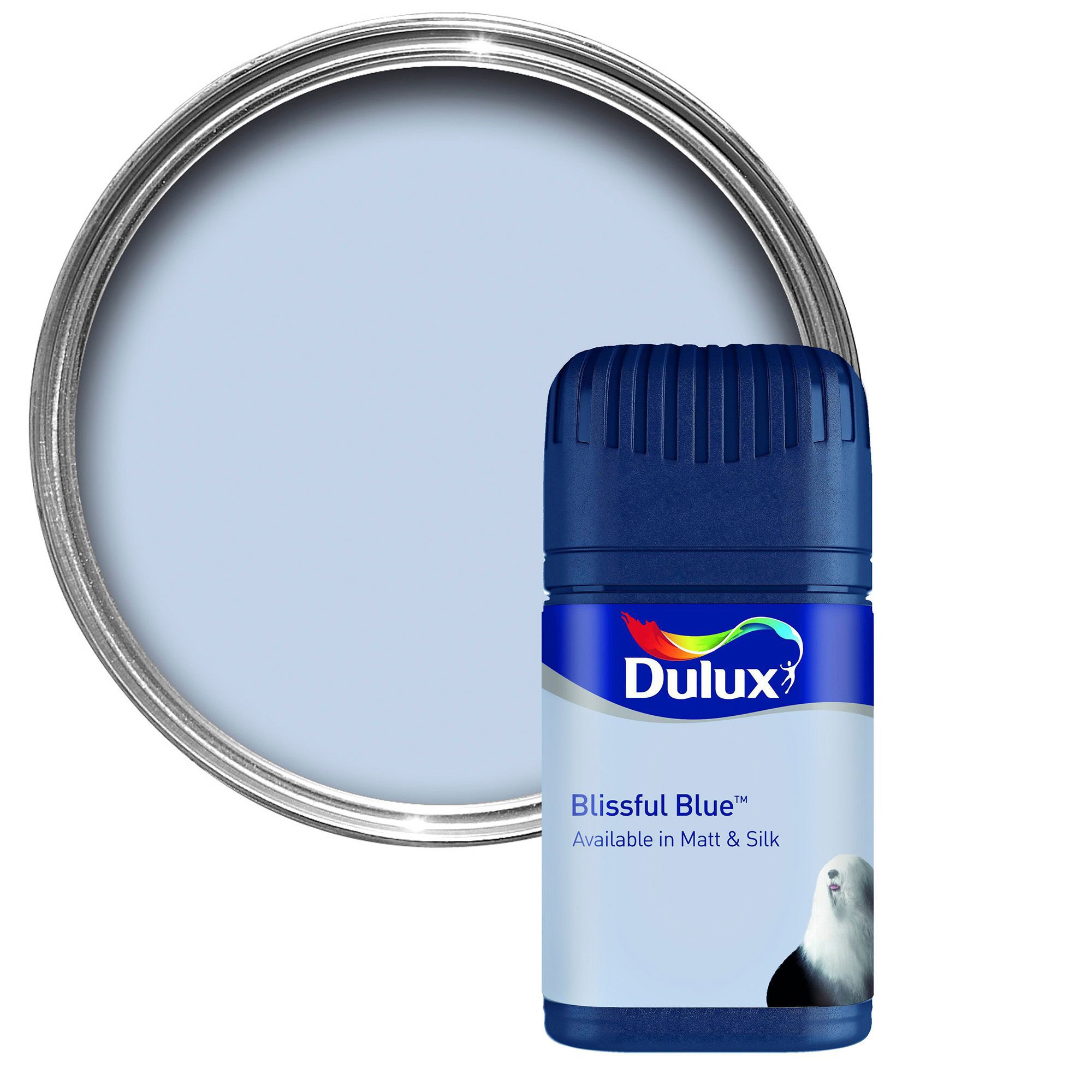 Dulux Blissful Blue Matt Emulsion Paint 0.05L Tester Pot Departments