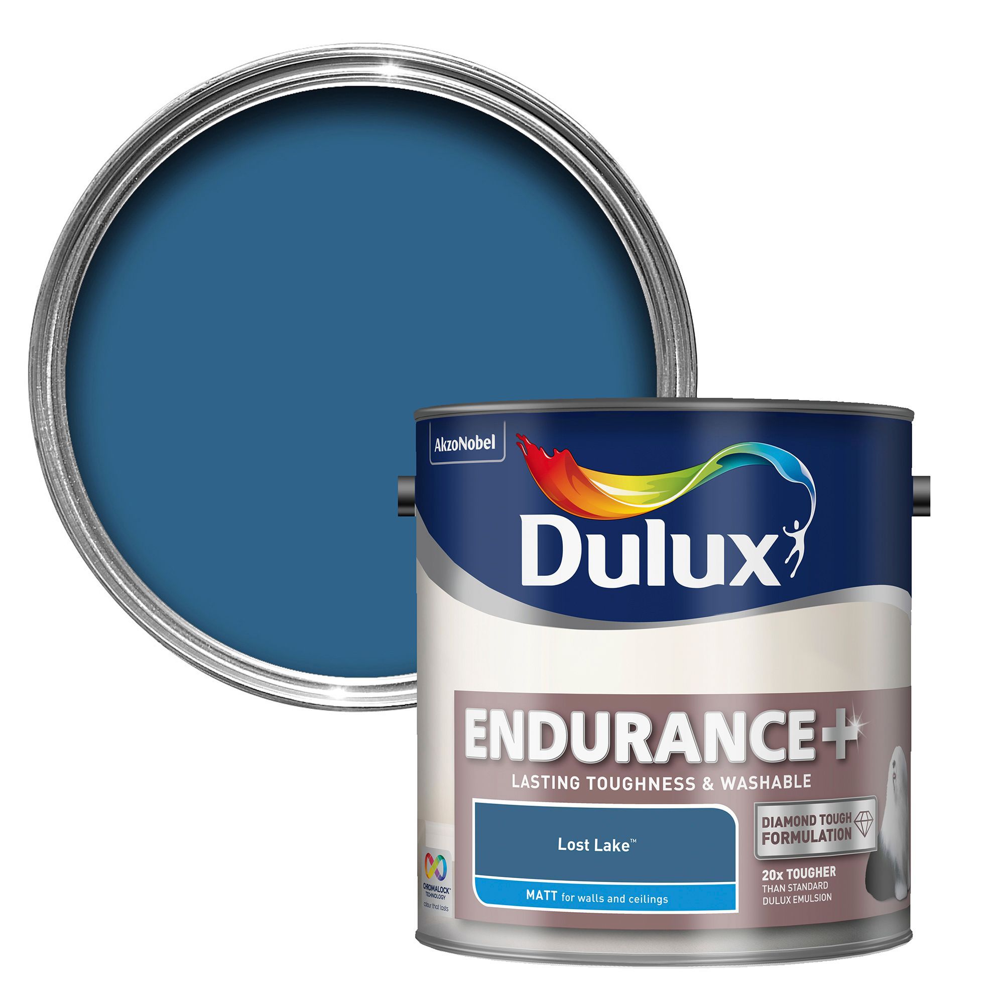 Dulux Endurance Lost Lake Matt Emulsion Paint 2.5L Departments DIY