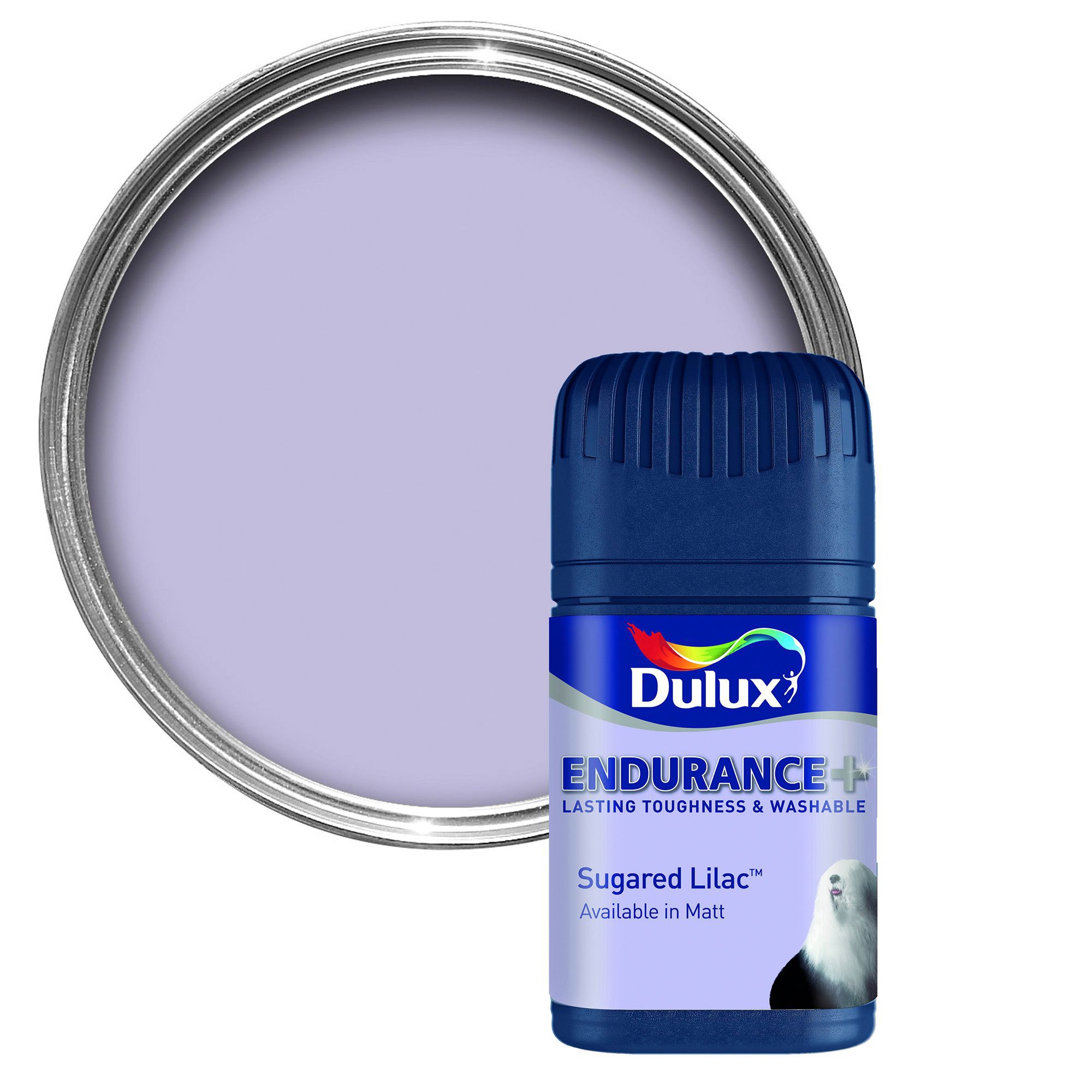 Dulux Endurance Sugared Lilac Matt Emulsion Paint 50ml Tester Pot