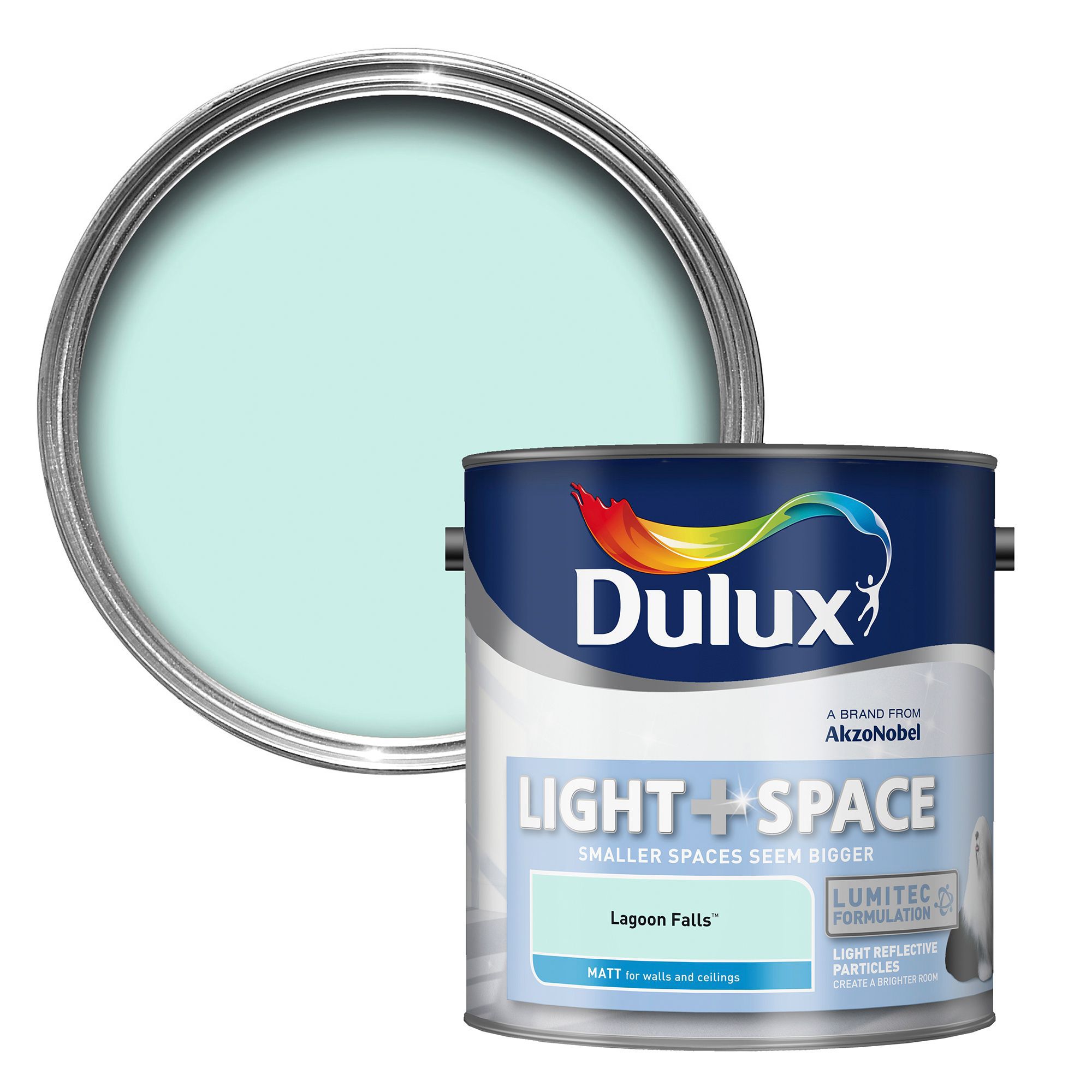 Dulux Light & Space Lagoon Falls Matt Emulsion Paint 2.5L Departments