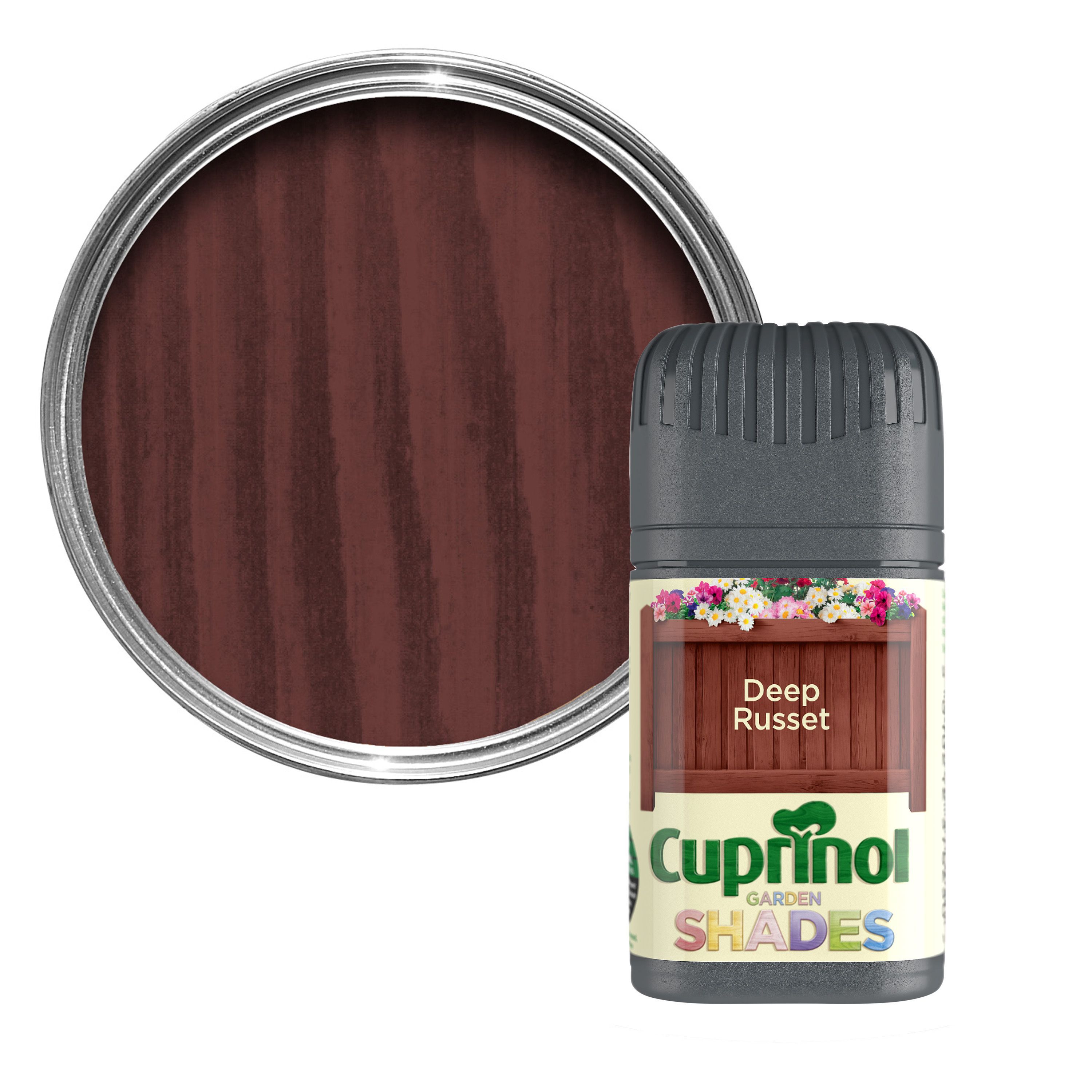 Cuprinol Garden Shades Deep Russet Matt Wood Paint 0.05L Departments