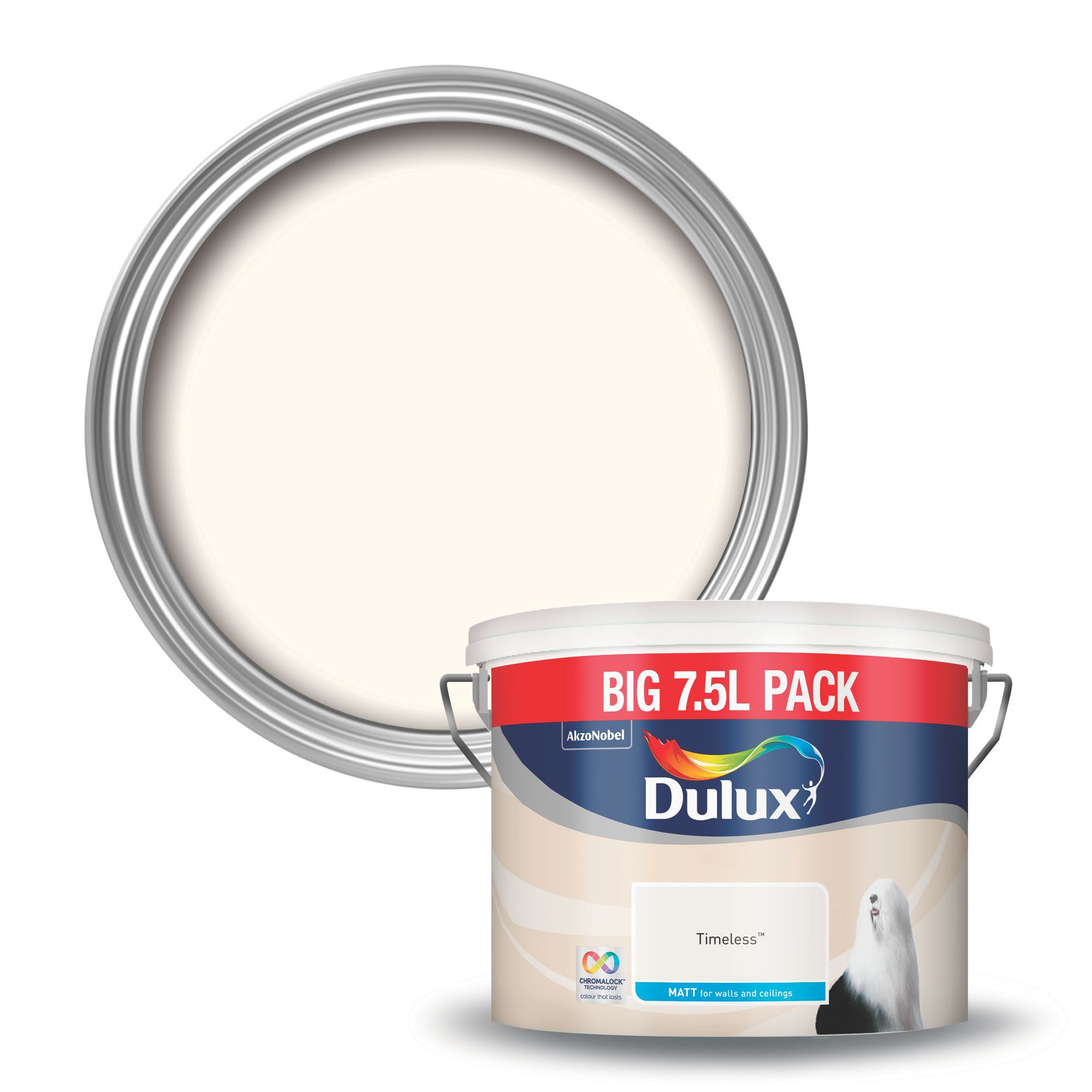 Dulux Timeless Matt Emulsion Paint 7.5L Departments DIY at B&Q