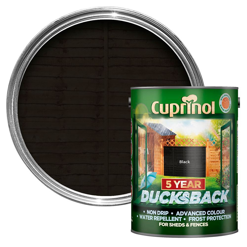 cuprinol 5 year ducksback black matt shed & fence