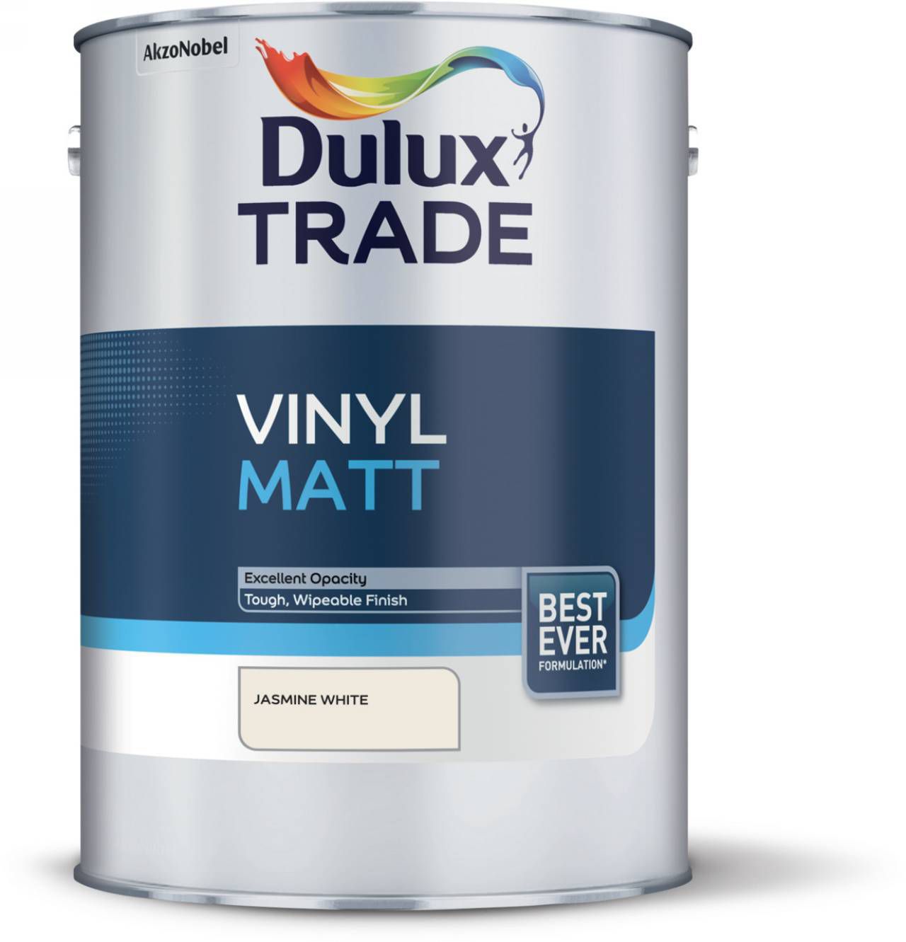 Dulux Trade Jasmine White Matt Vinyl Paint 5L Departments DIY at B&Q