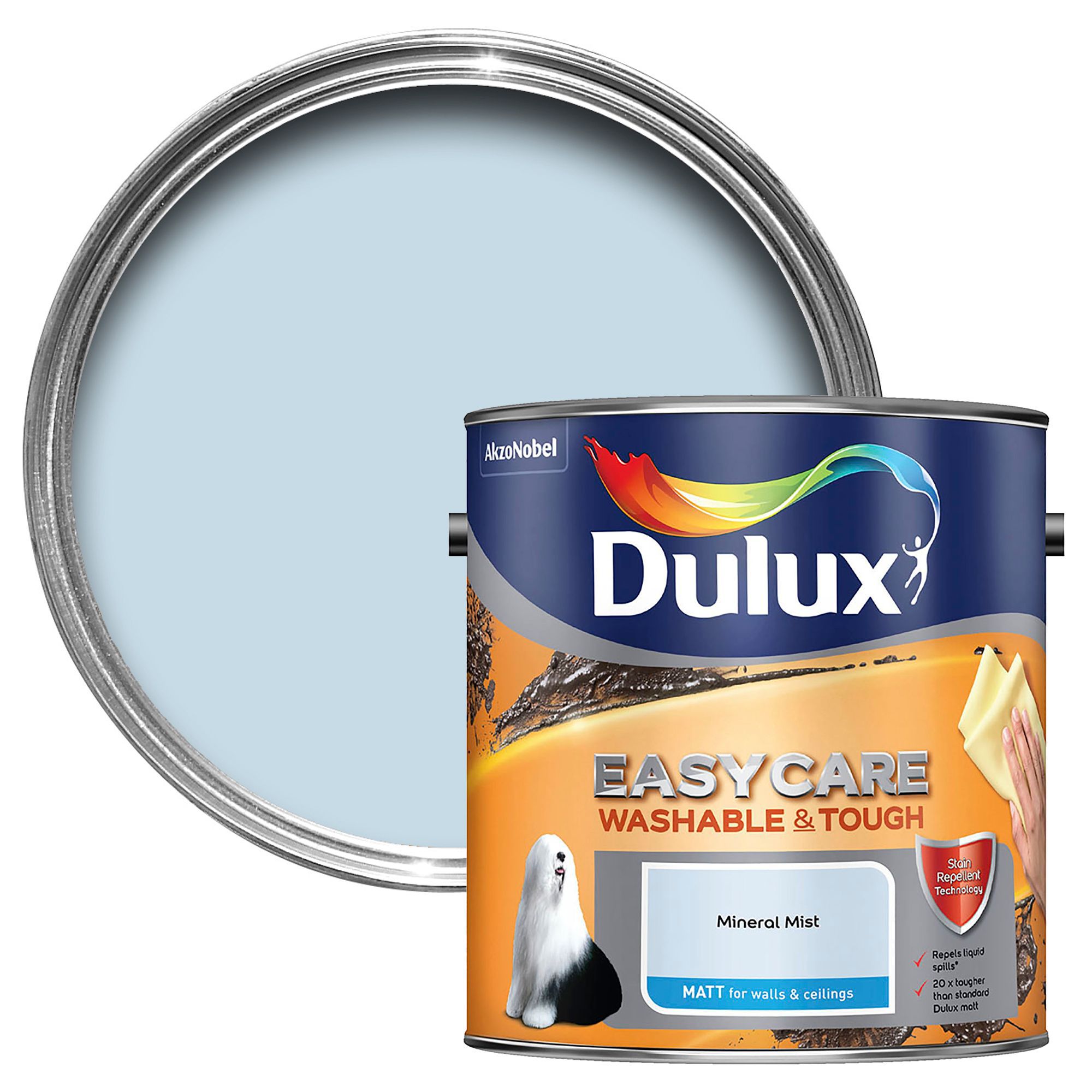 Dulux Easycare Mineral Mist Matt Emulsion Paint 2.5L Departments