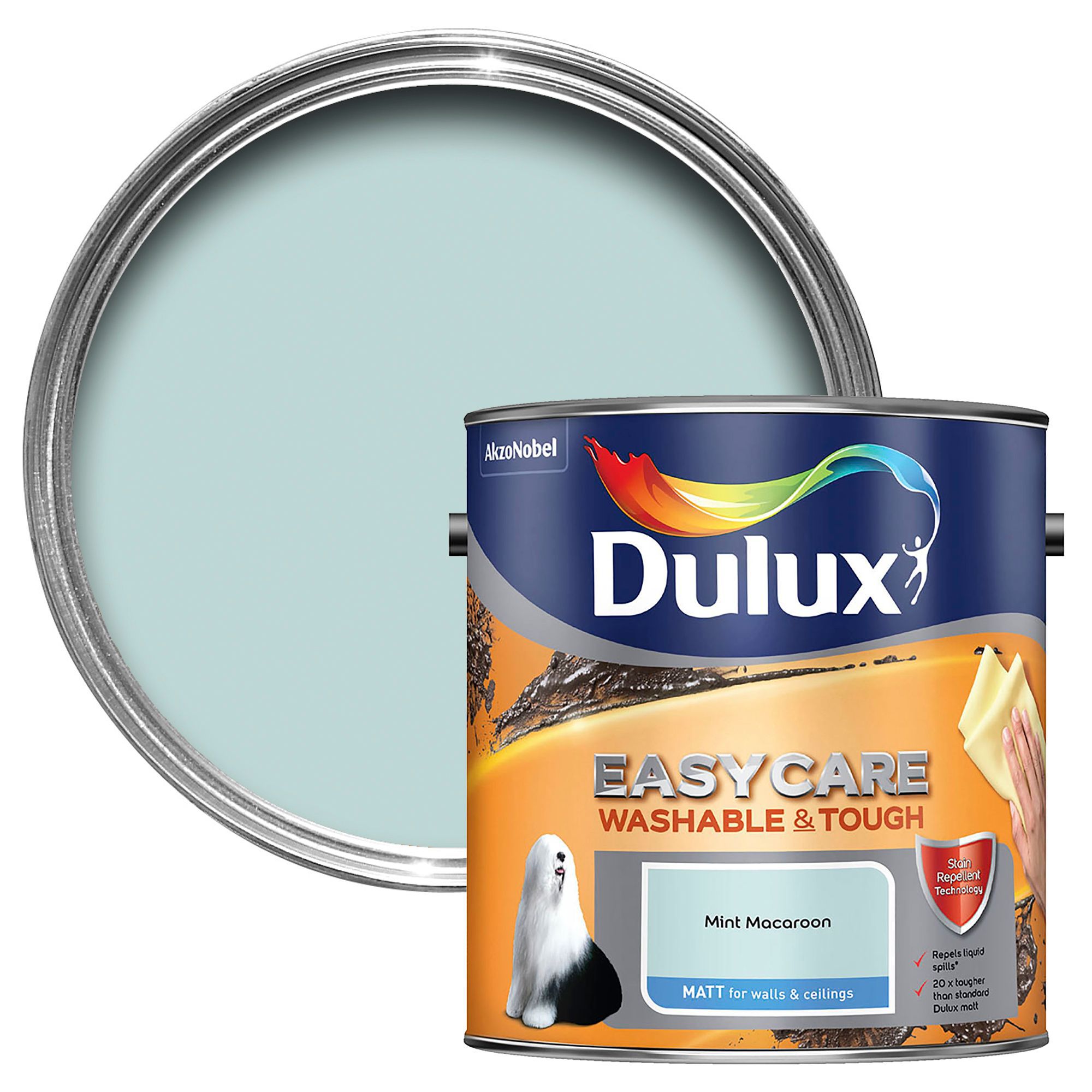 Dulux Easycare Mint Macaroon Matt Emulsion Paint 2.5L | Departments ...