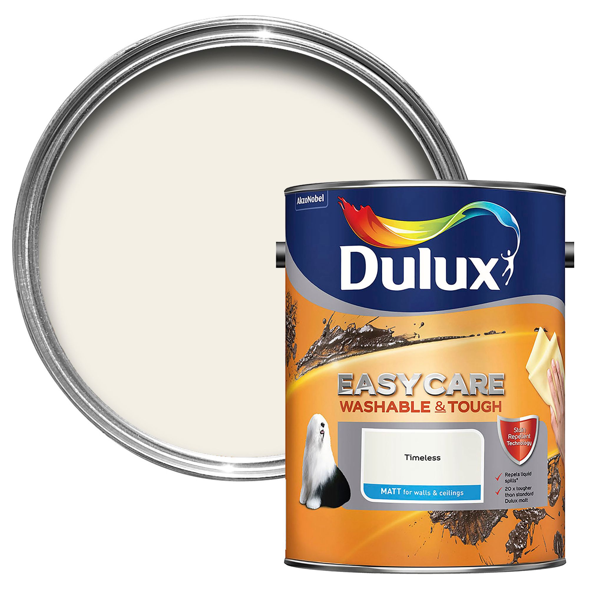 Dulux Easycare Timeless Matt Emulsion Paint 5L Departments DIY at B&Q