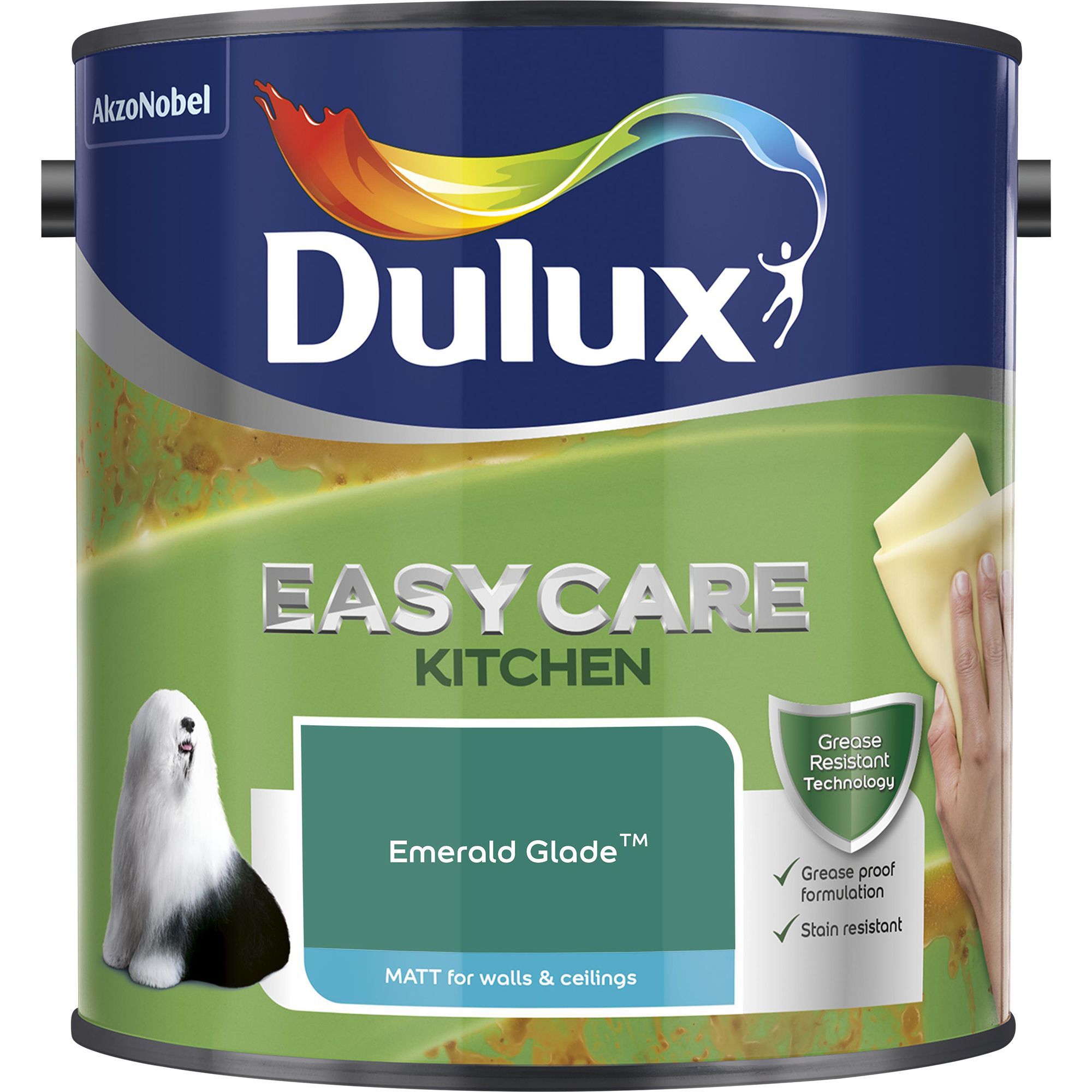 Dulux Easycare Emerald glade Matt Emulsion paint 2.5L Departments
