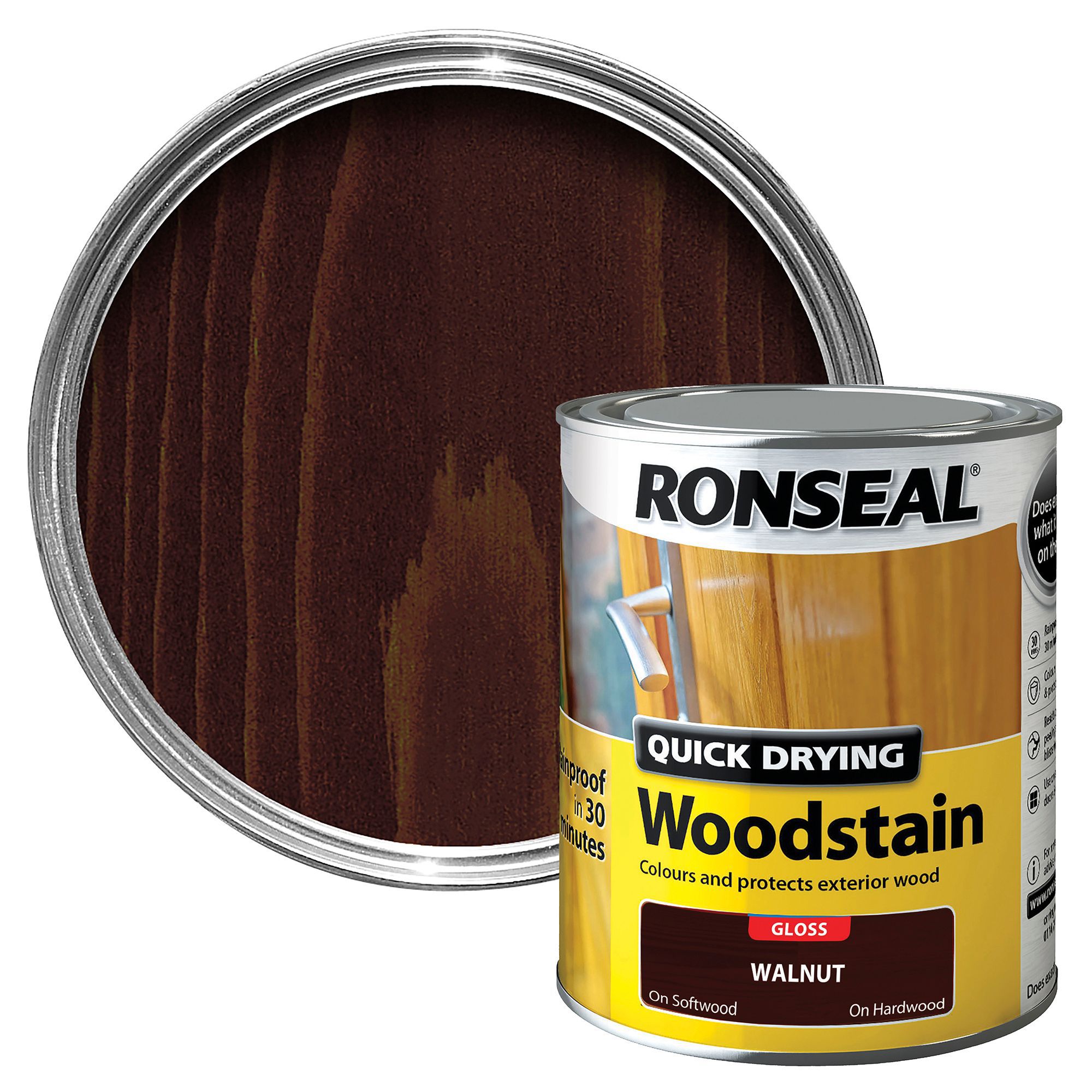 Ronseal Walnut Gloss Woodstain 0.75L | Departments | DIY At B&Q