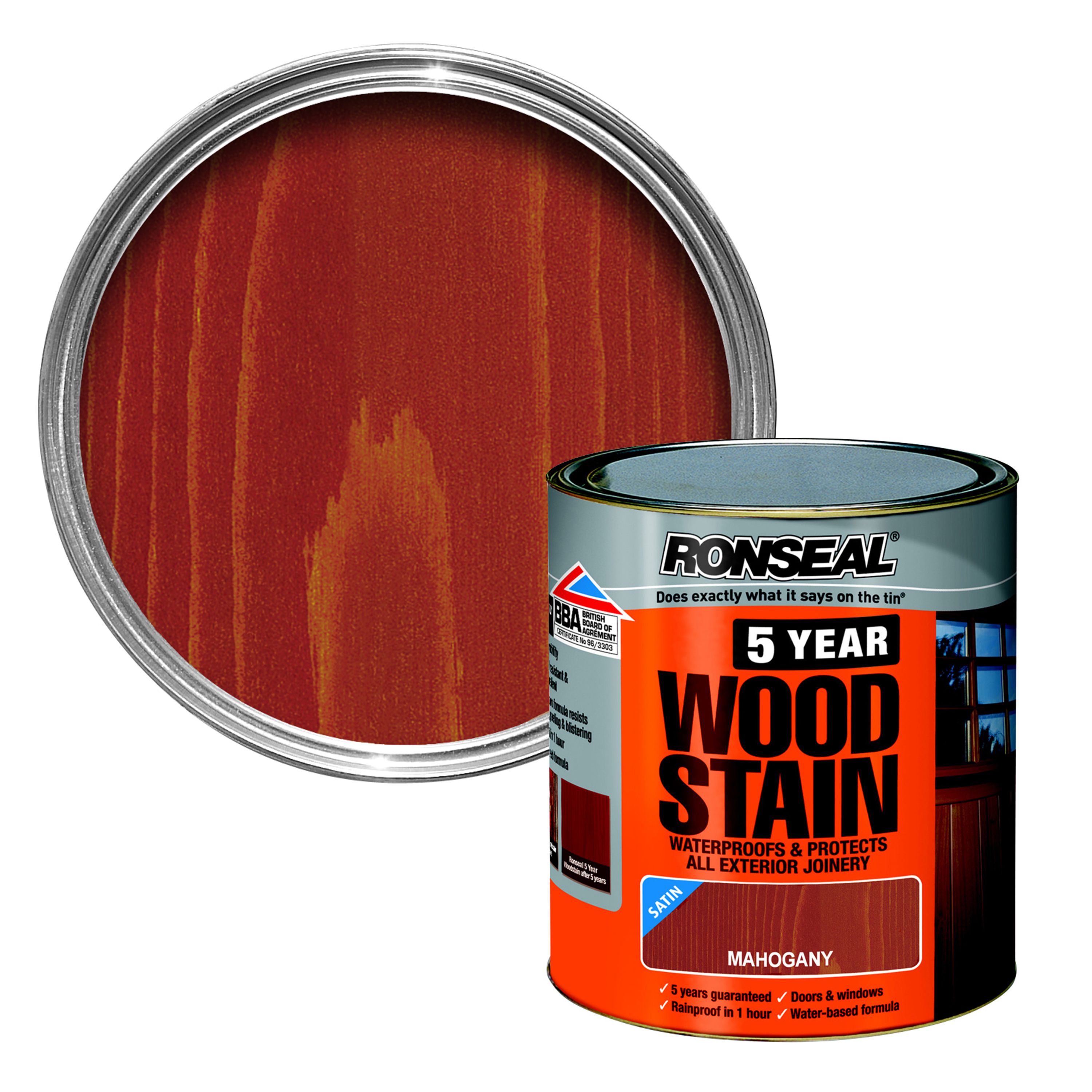 Ronseal Exterior Woodstain Deep Mahogany Woodstain 250ml
