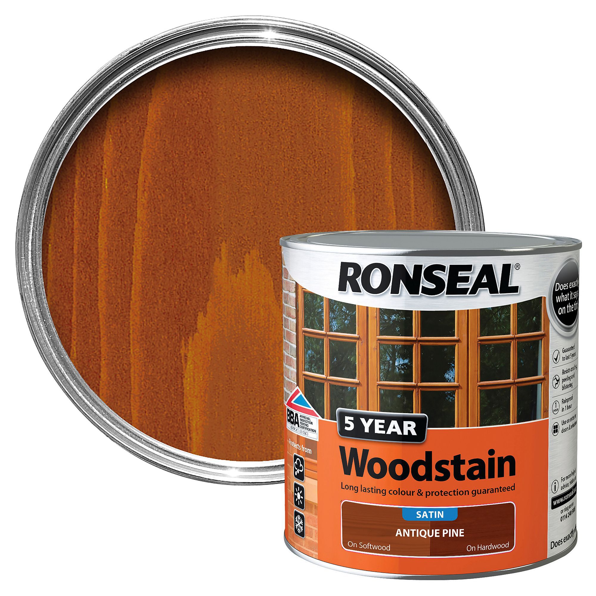 Ronseal Antique Pine High Satin Sheen Woodstain 2.5L Departments
