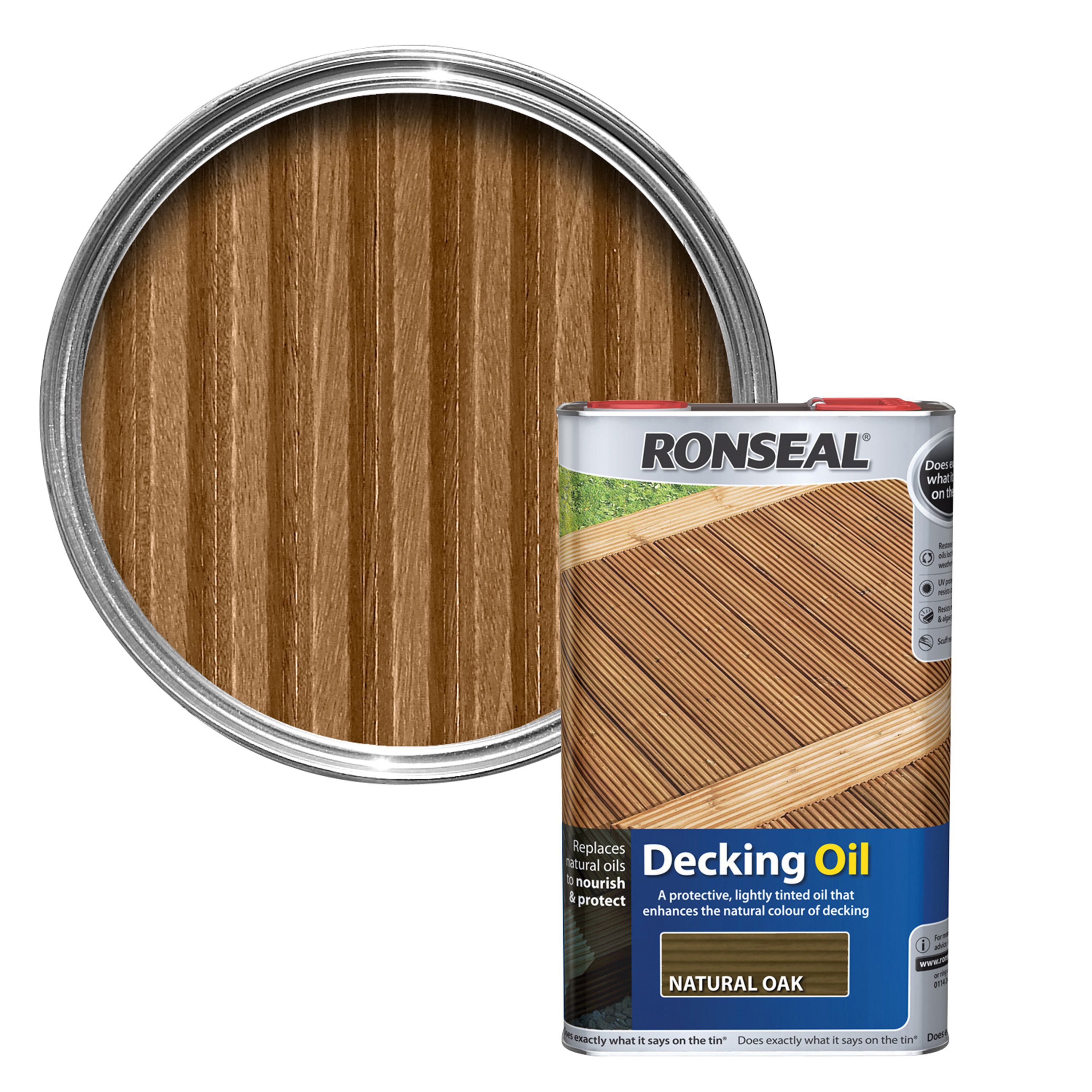 Ronseal Natural oak Decking oil 5L | Departments | DIY at B&Q
