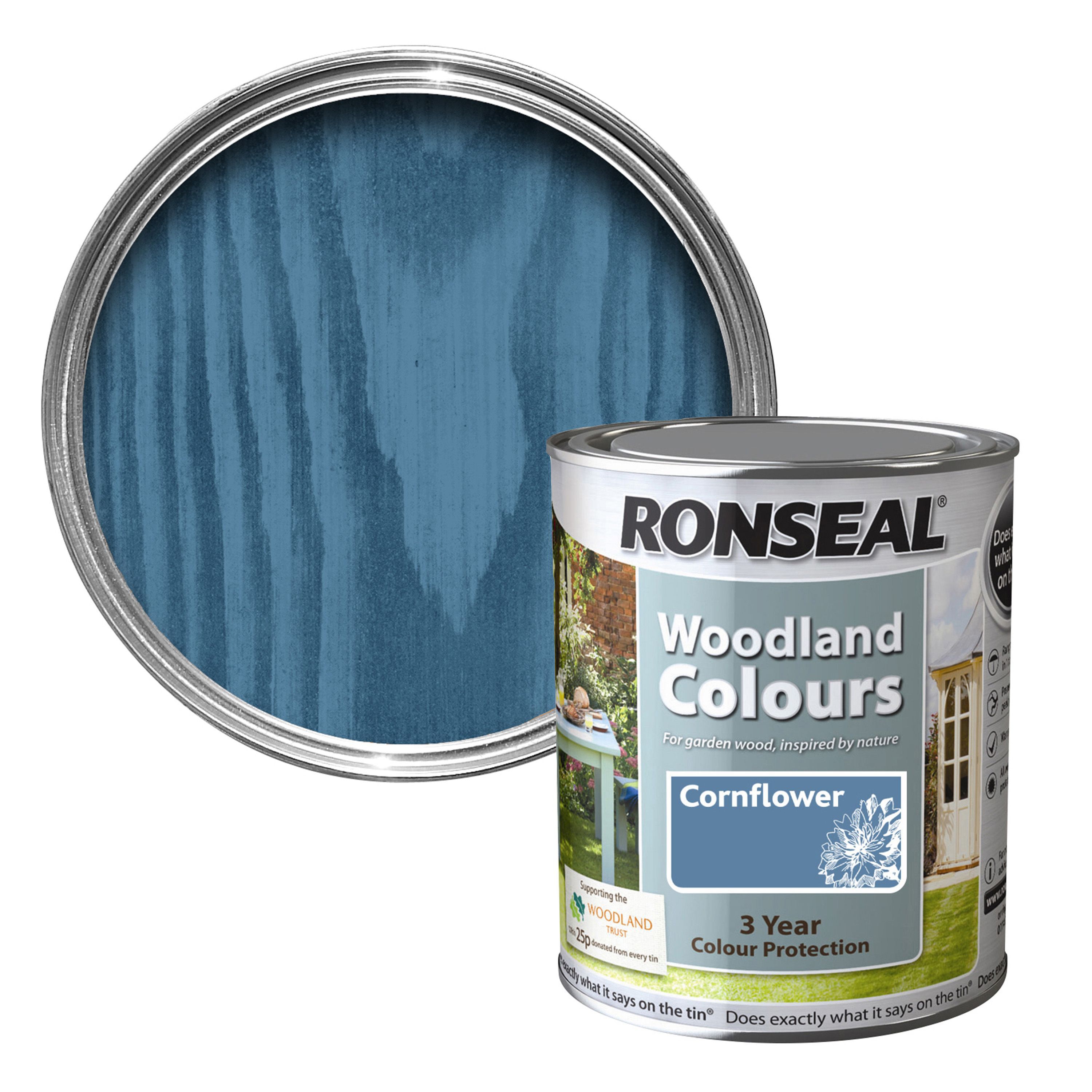 Ronseal Woodland Colours Cornflower Matt Wood Stain 2.5L Departments