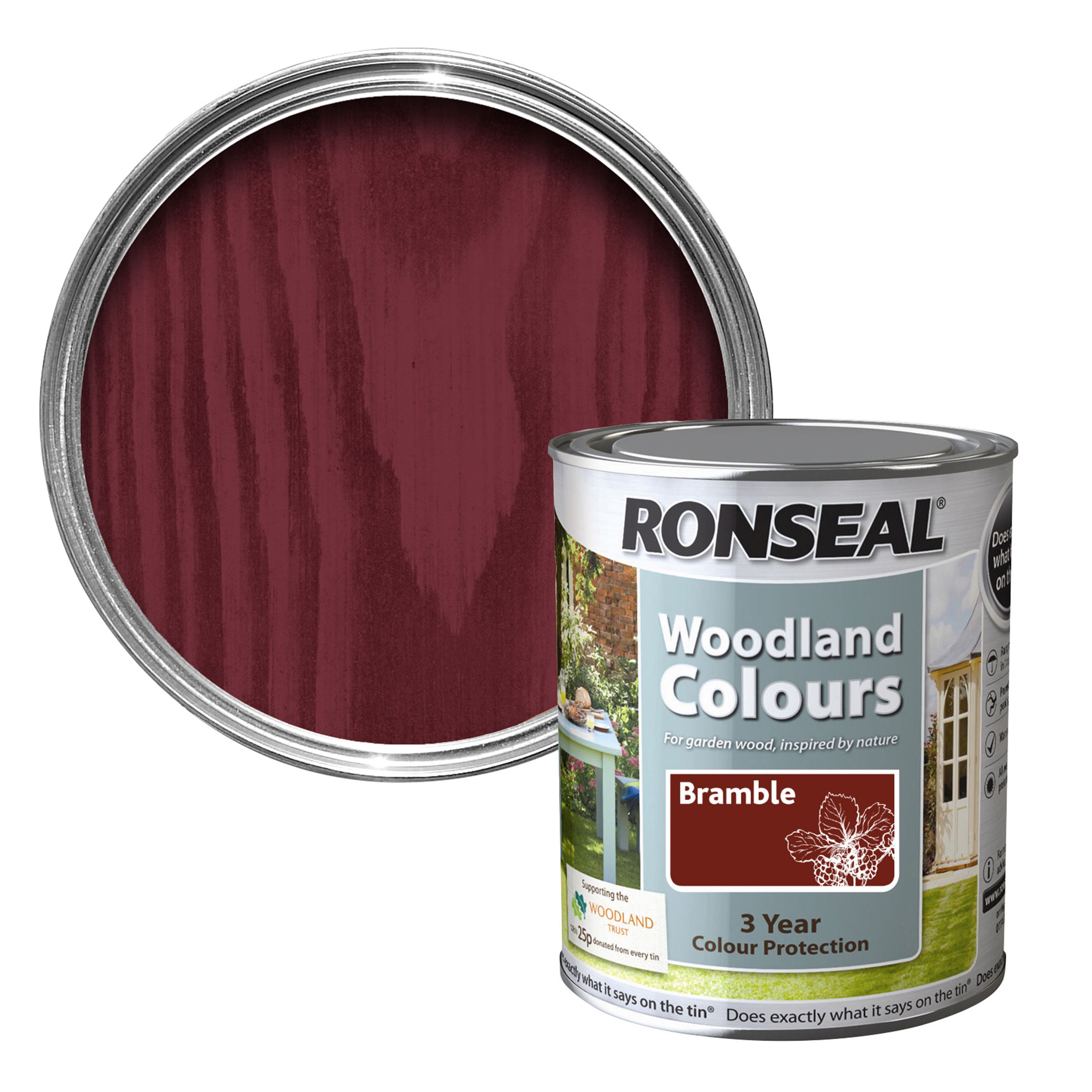 Ronseal Woodland Colours Bramble Matt Wood Stain 2.5L Departments