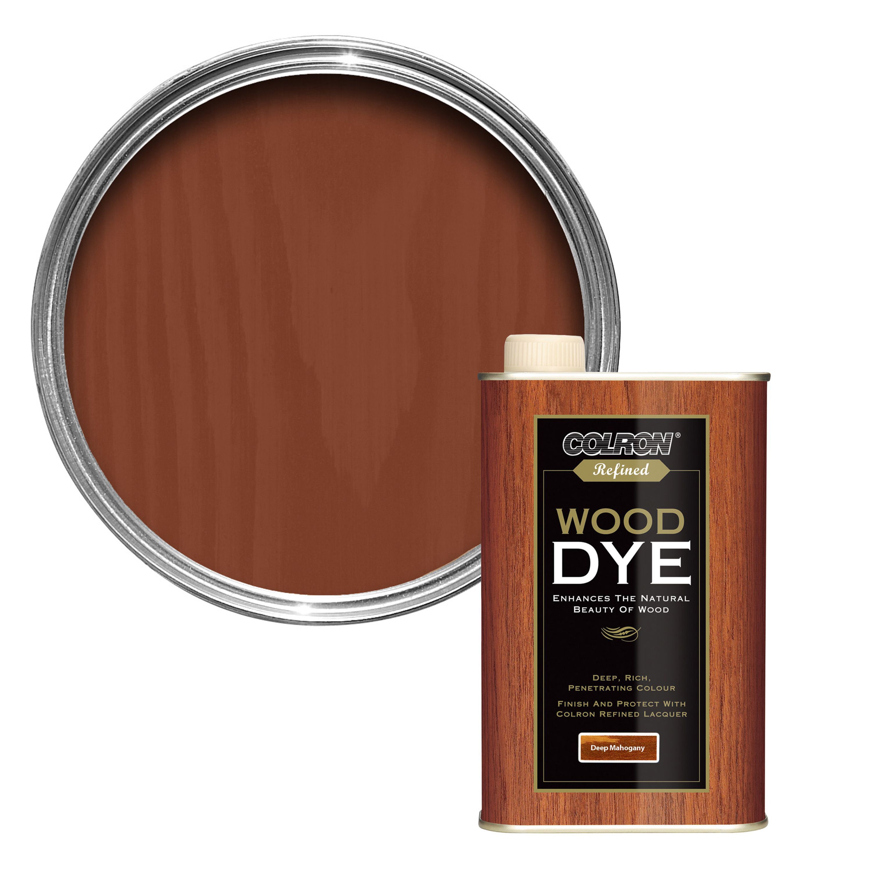 Colron Refined Deep Mahogany Wood Dye 0.25L Departments DIY at B&Q