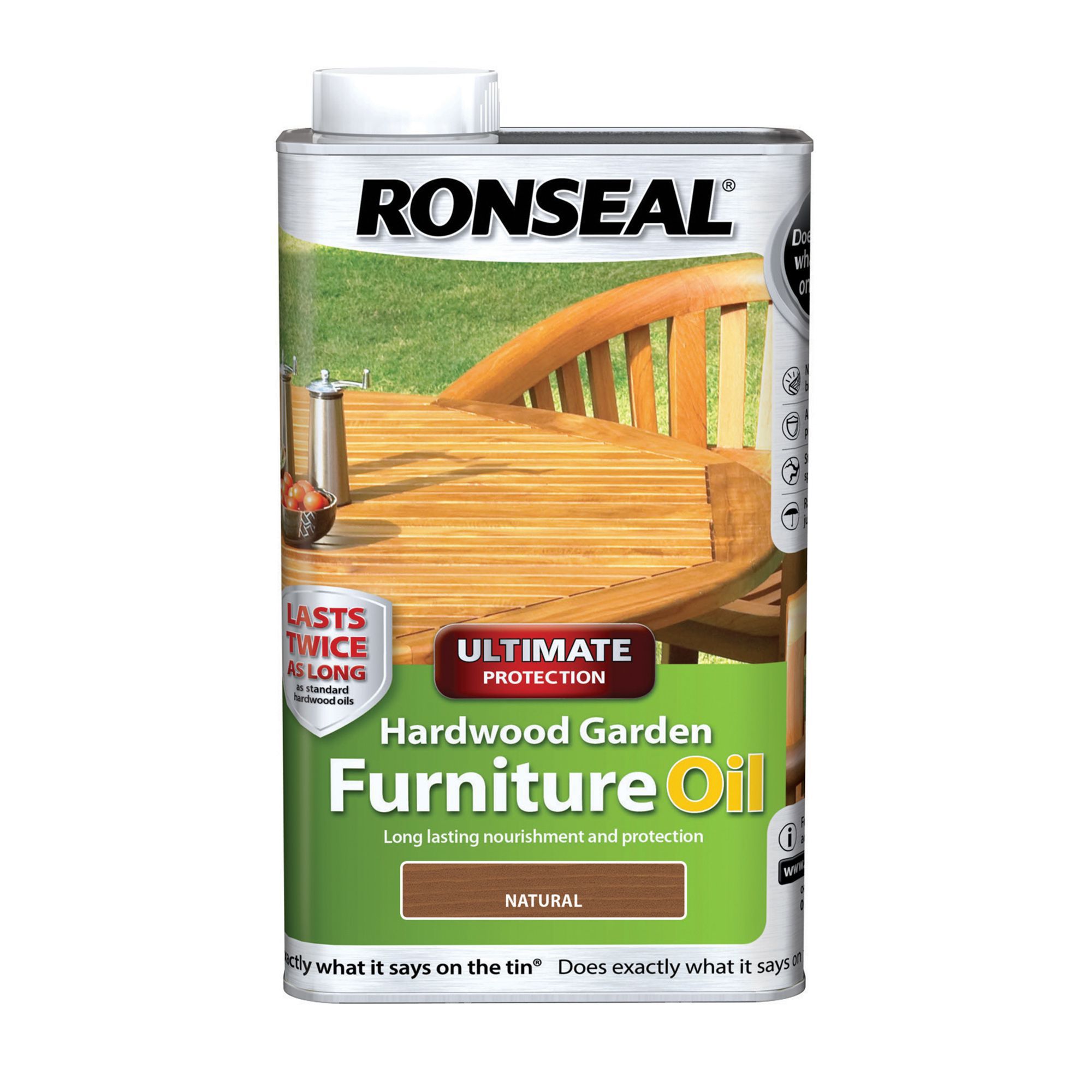 Ronseal Ultimate Natural Hardwood Garden Furniture Oil 1L Departments DIY at B&Q