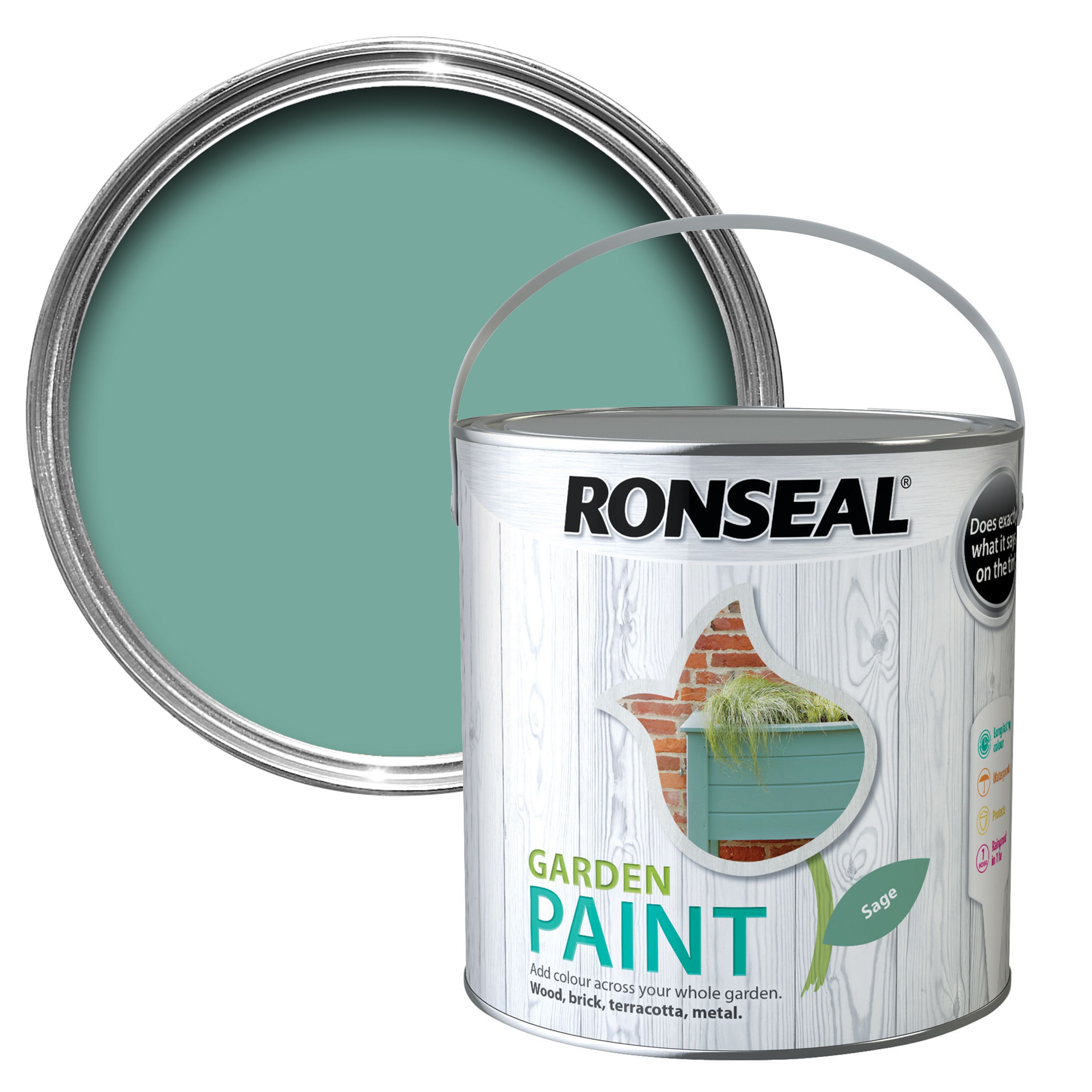 Ronseal Garden Sage Matt Garden Paint 2.5L | Departments | DIY at B&Q