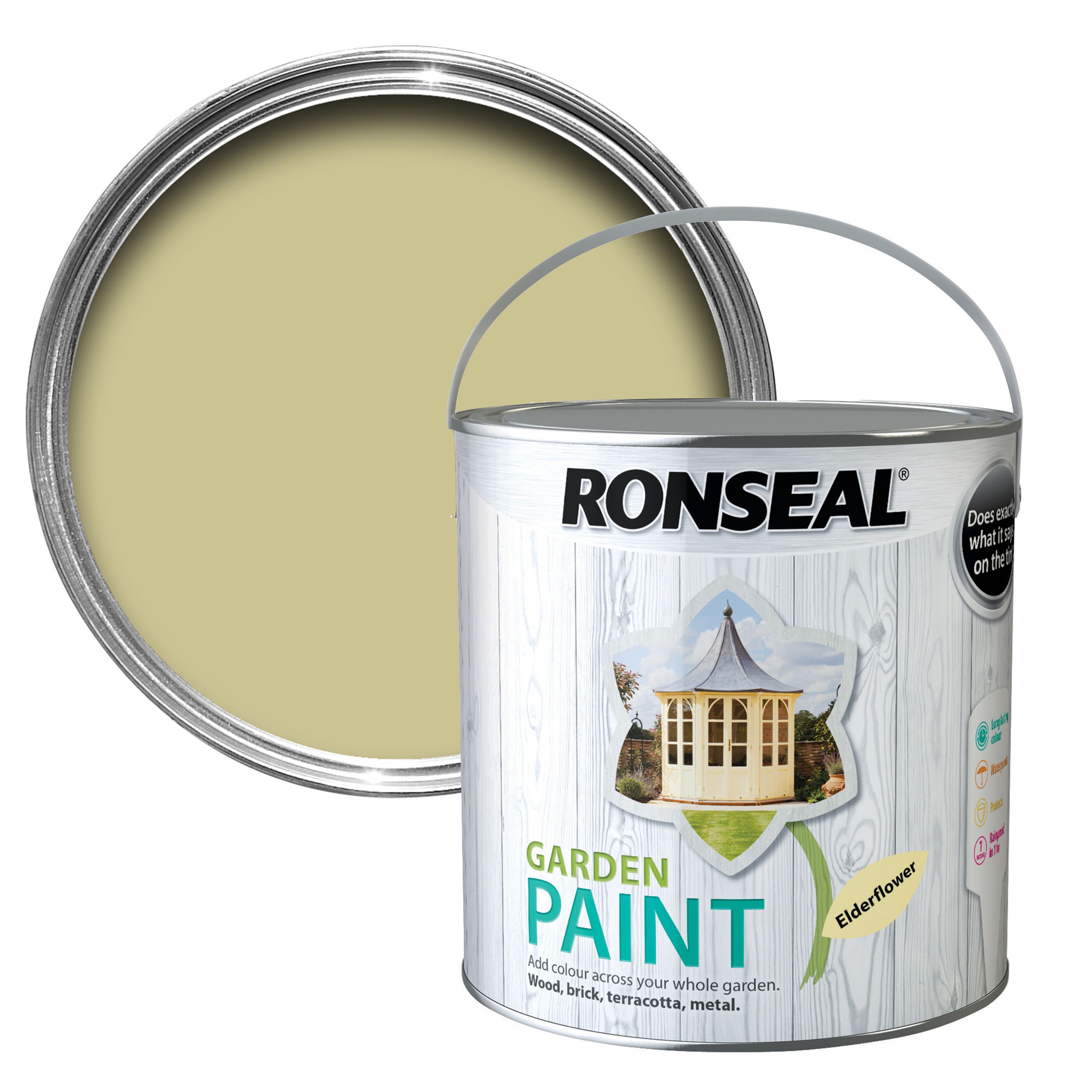 Ronseal Garden Elderflower Matt Garden Paint 2.5L Departments DIY