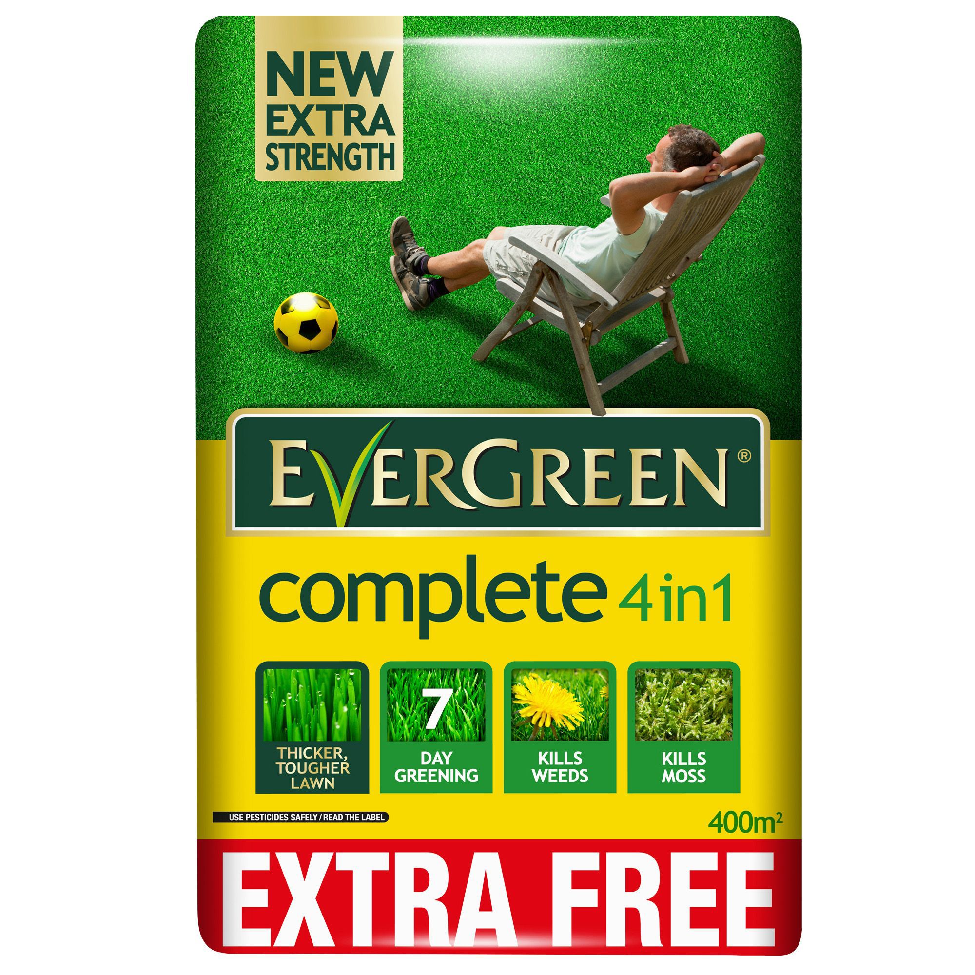 Evergreen ® Complete 4 In 1 Lawn Feed, Weed & Moss Killer 360 m² 12.6kg