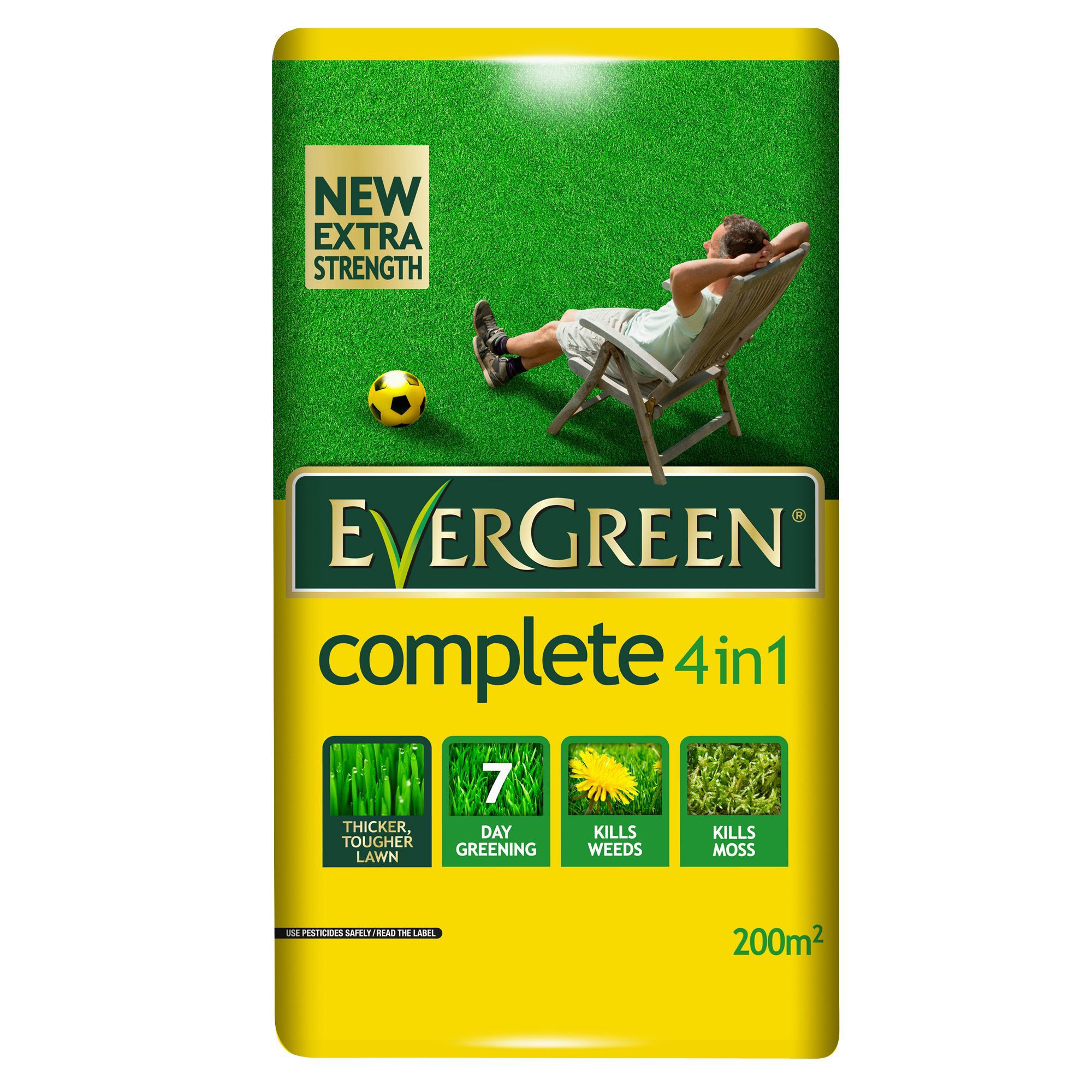 Evergreen ® Complete 4 In 1 Lawn Feed, Weed & Moss Killer 200 M² 7kg ...