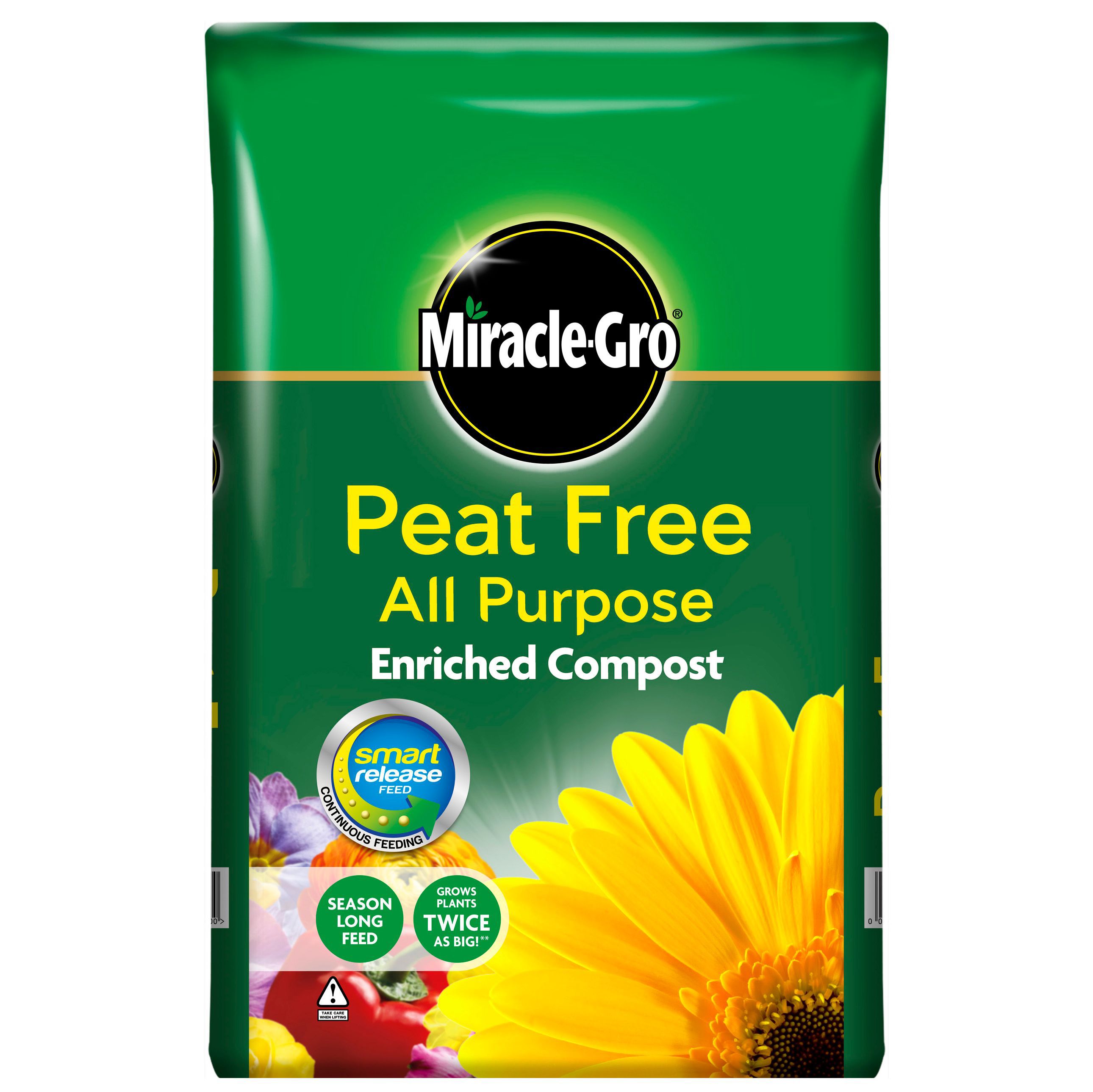 Miracle Gro Peat Free Compost 50L (W)17kg Departments DIY at B&Q