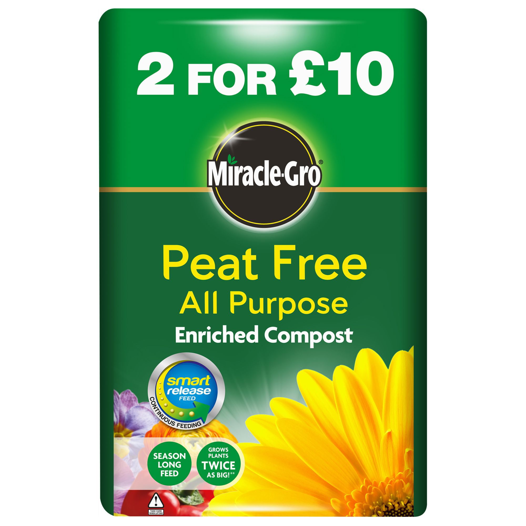 Miracle Gro Peat Free MultiPurpose Compost (W)18.3kg Departments