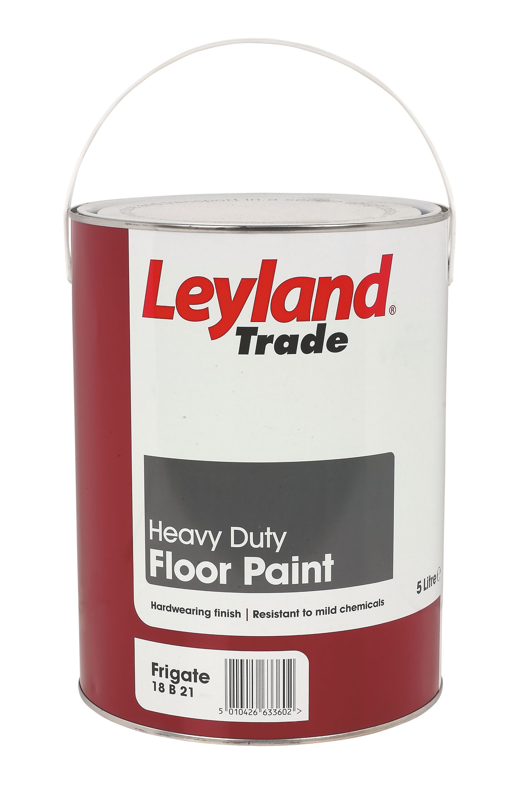 Leyland Trade Heavy Duty Frigate Grey Satin Floor Paint 5L