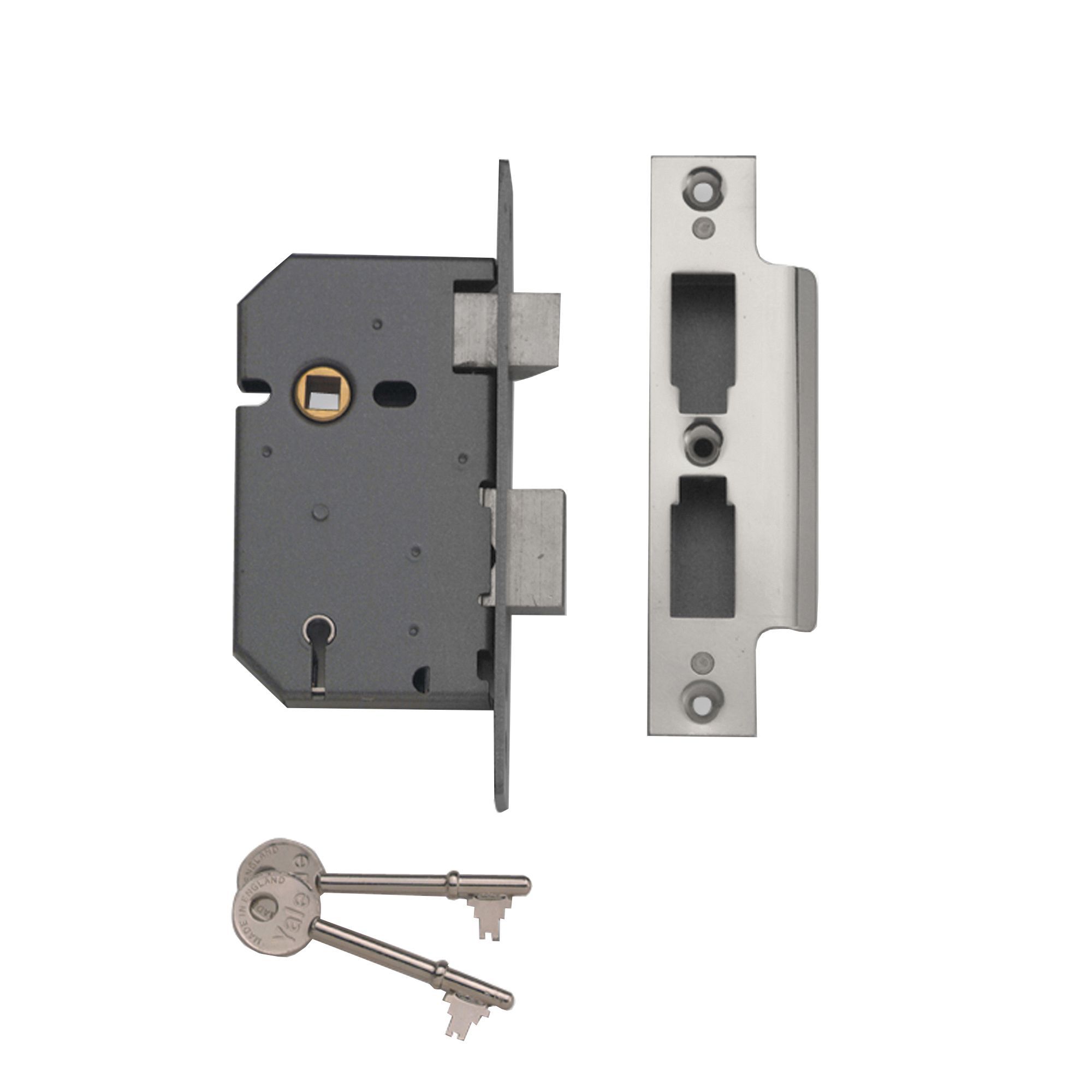 Yale 76mm Chrome Effect 5 Lever Mortice Lock | Departments | DIY At B&Q