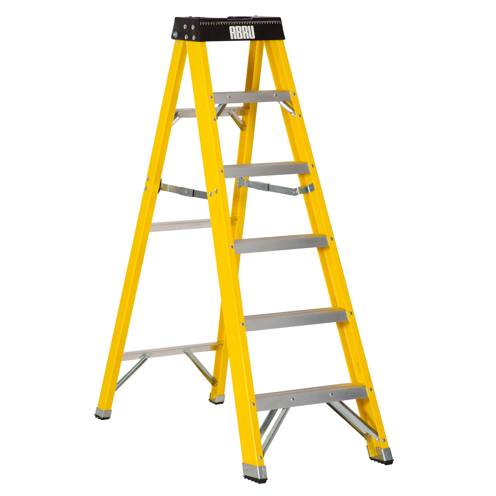 Abru 6 Tread Fibreglass Step Ladder Departments DIY at B&Q