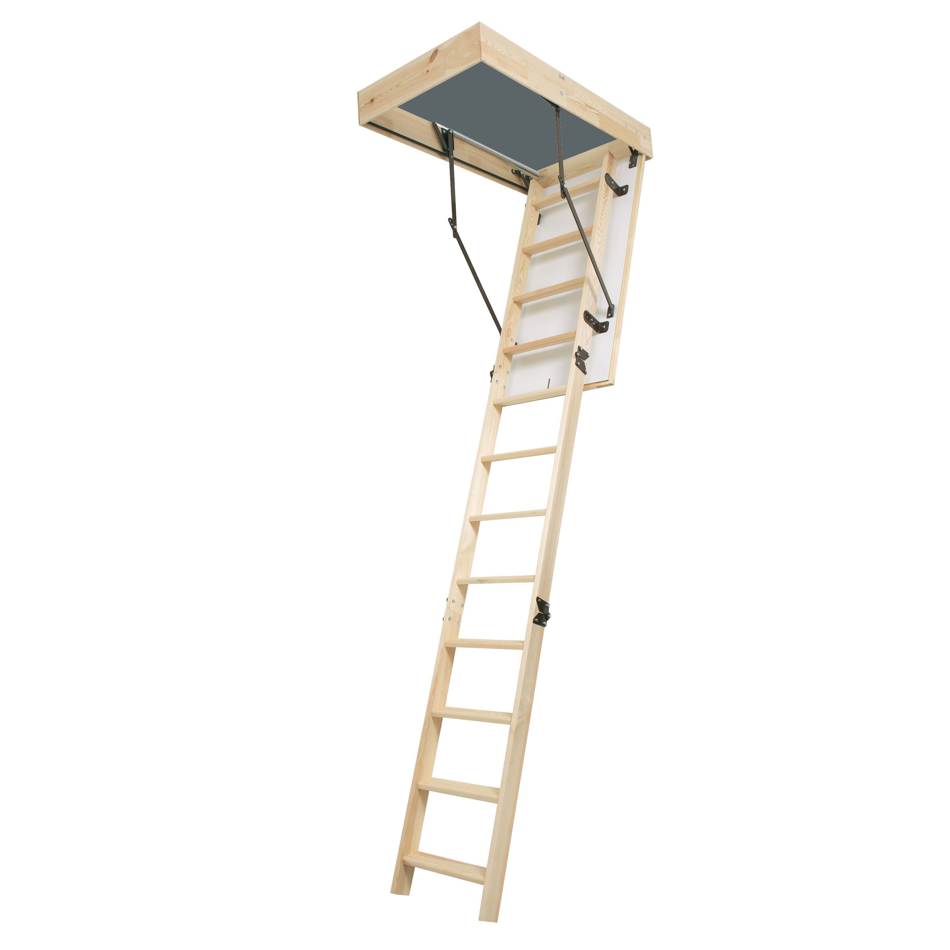 Werner 3 Section 11 Tread Folding Loft Ladder Departments DIY at B&Q