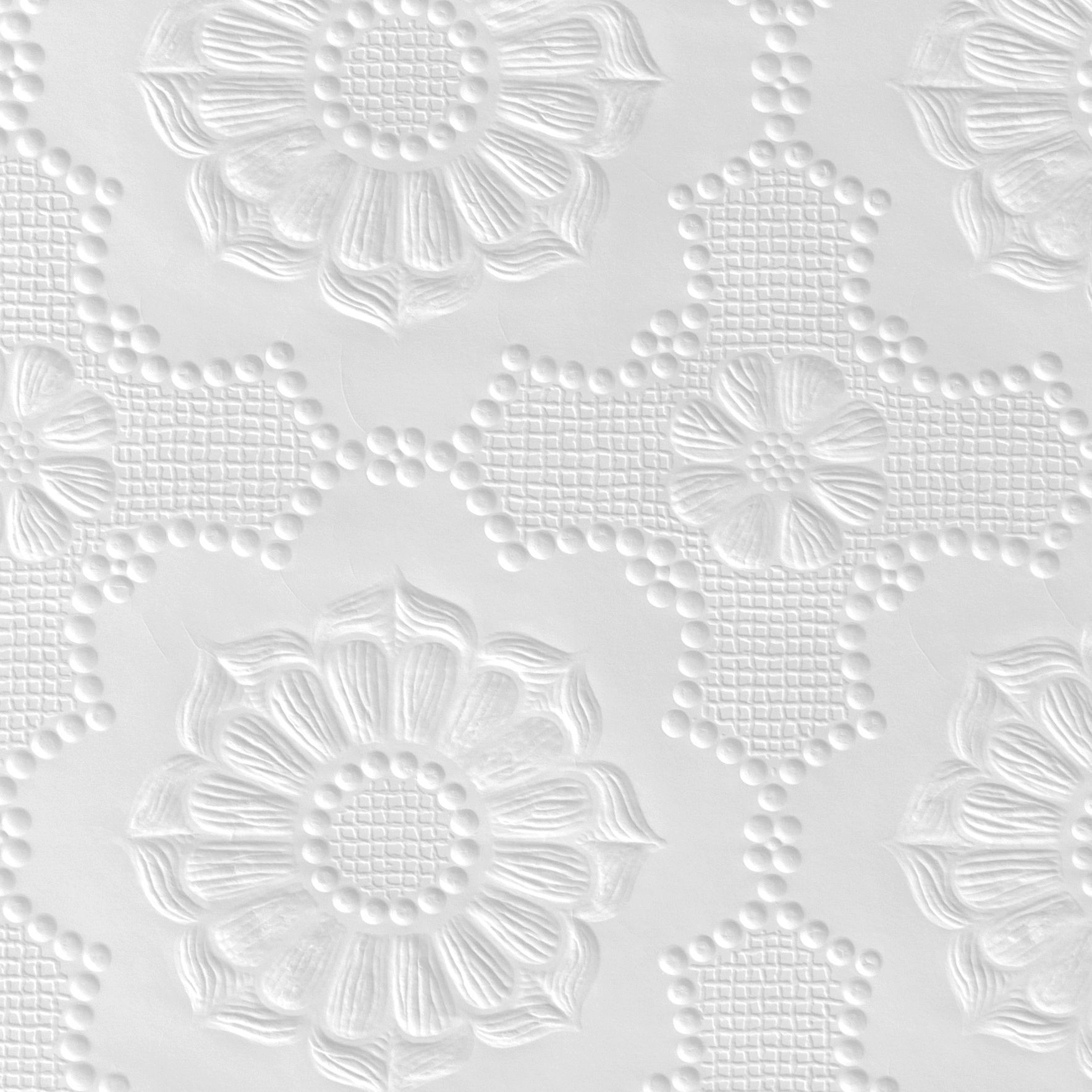 Anaglypta Supaglypta White Alexander Textured Paintable Wallpaper