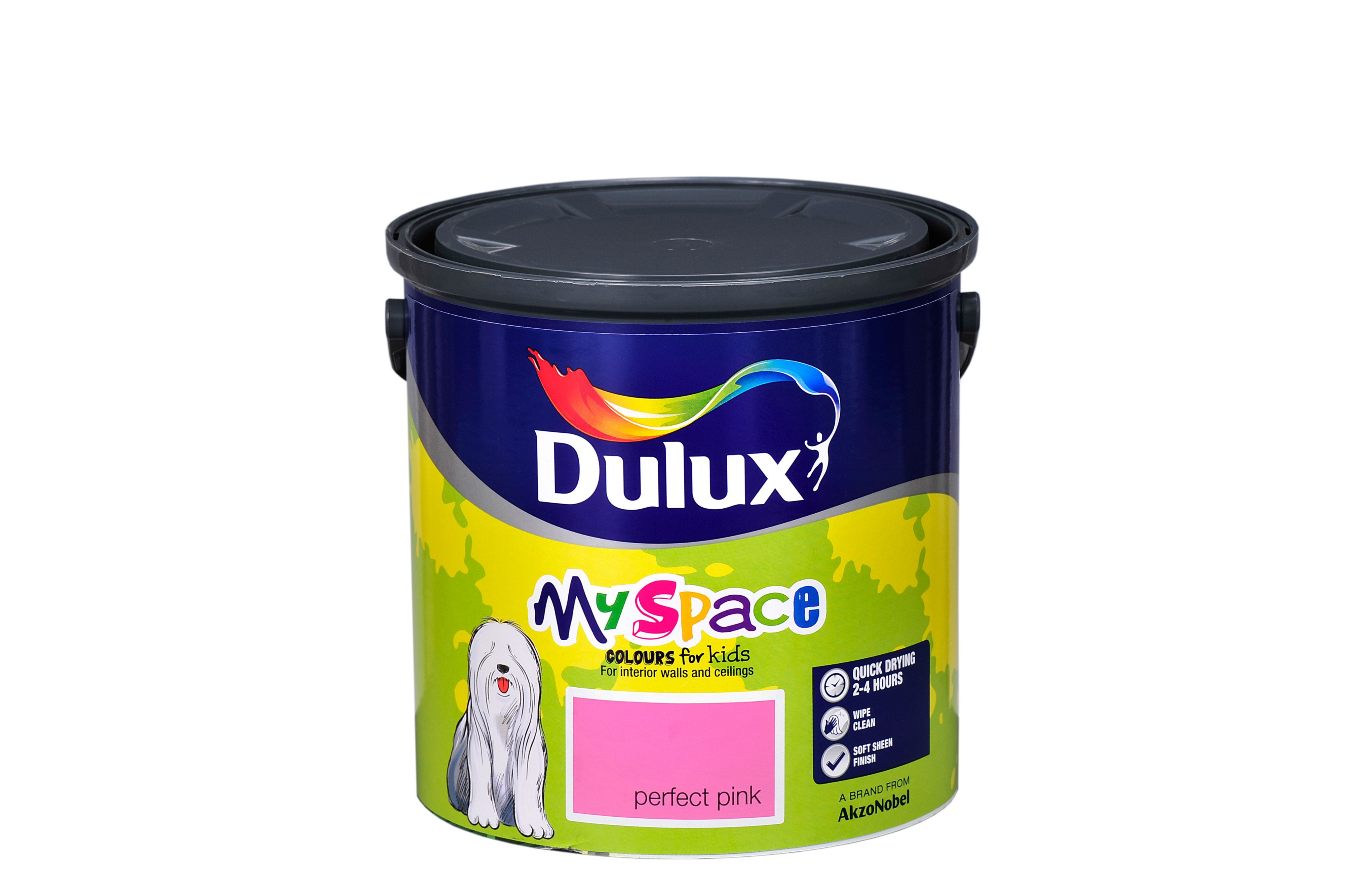 Dulux Perfect Pink Mid Sheen Emulsion Paint 2.5L Plastic Container
