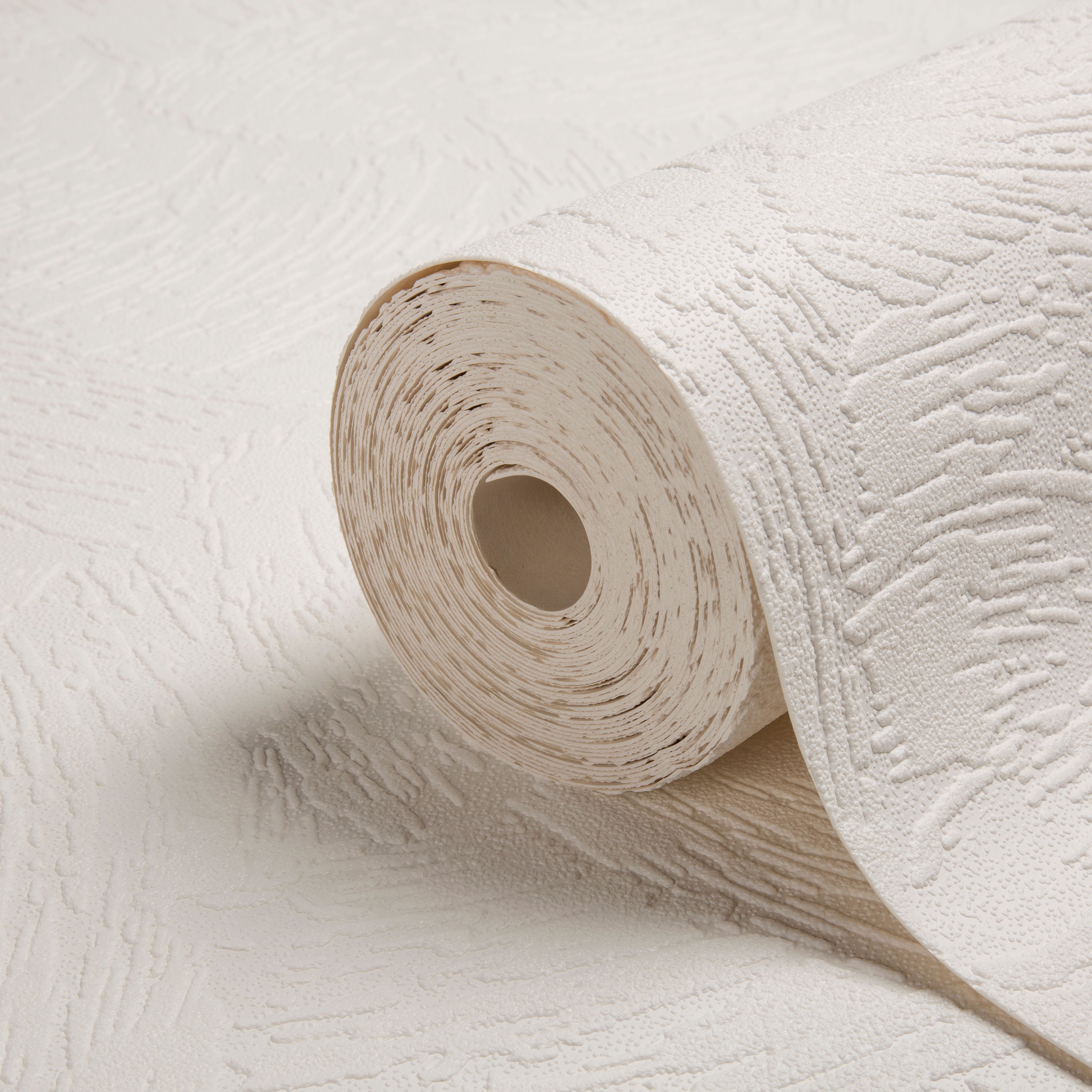 Graham & Brown Superfresco White Chunky Plaster Paintable Wallpaper ...