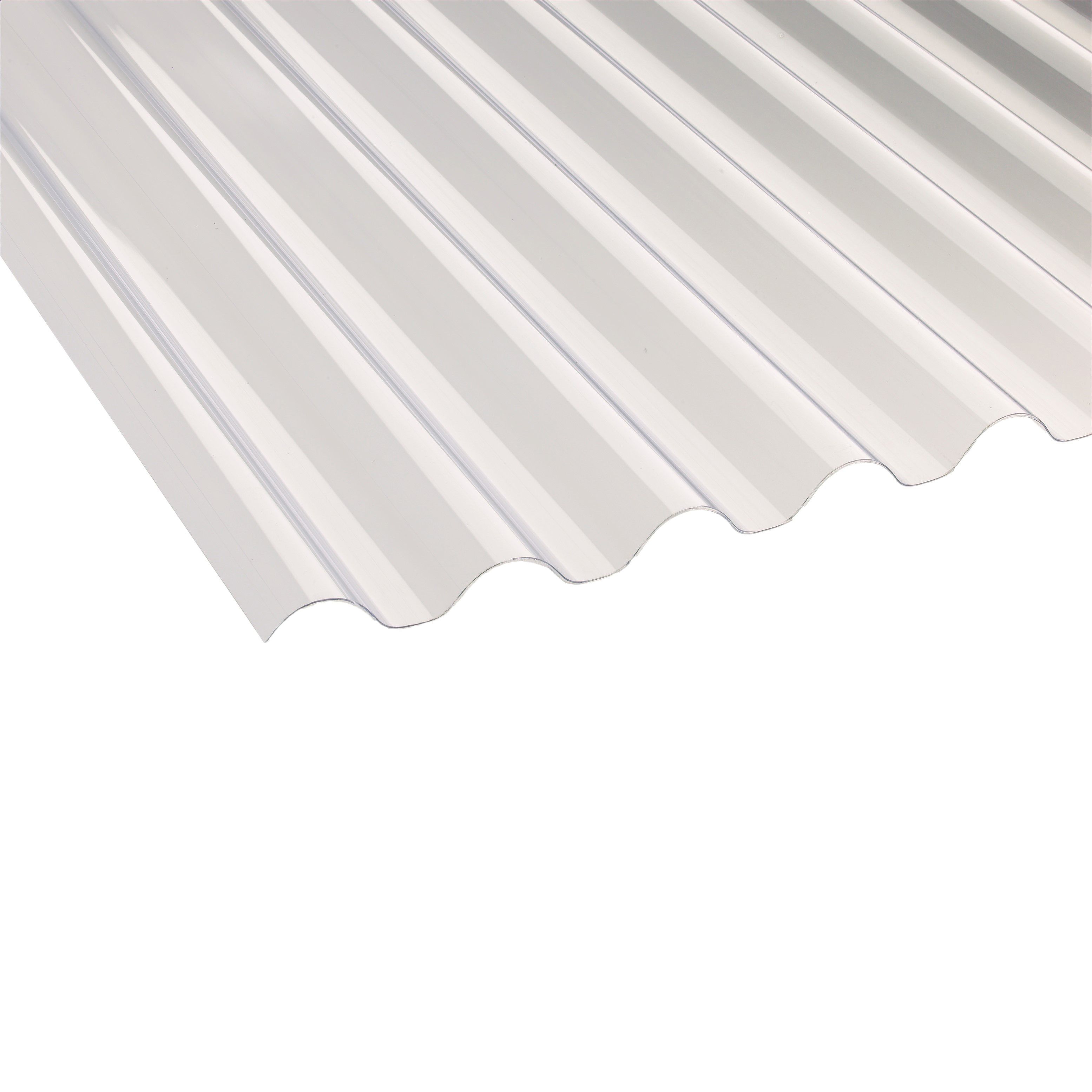 Clear Corrugated PVC Roofing Sheet 1800mm x 660mm, Pack of 10 Departments DIY at B&Q