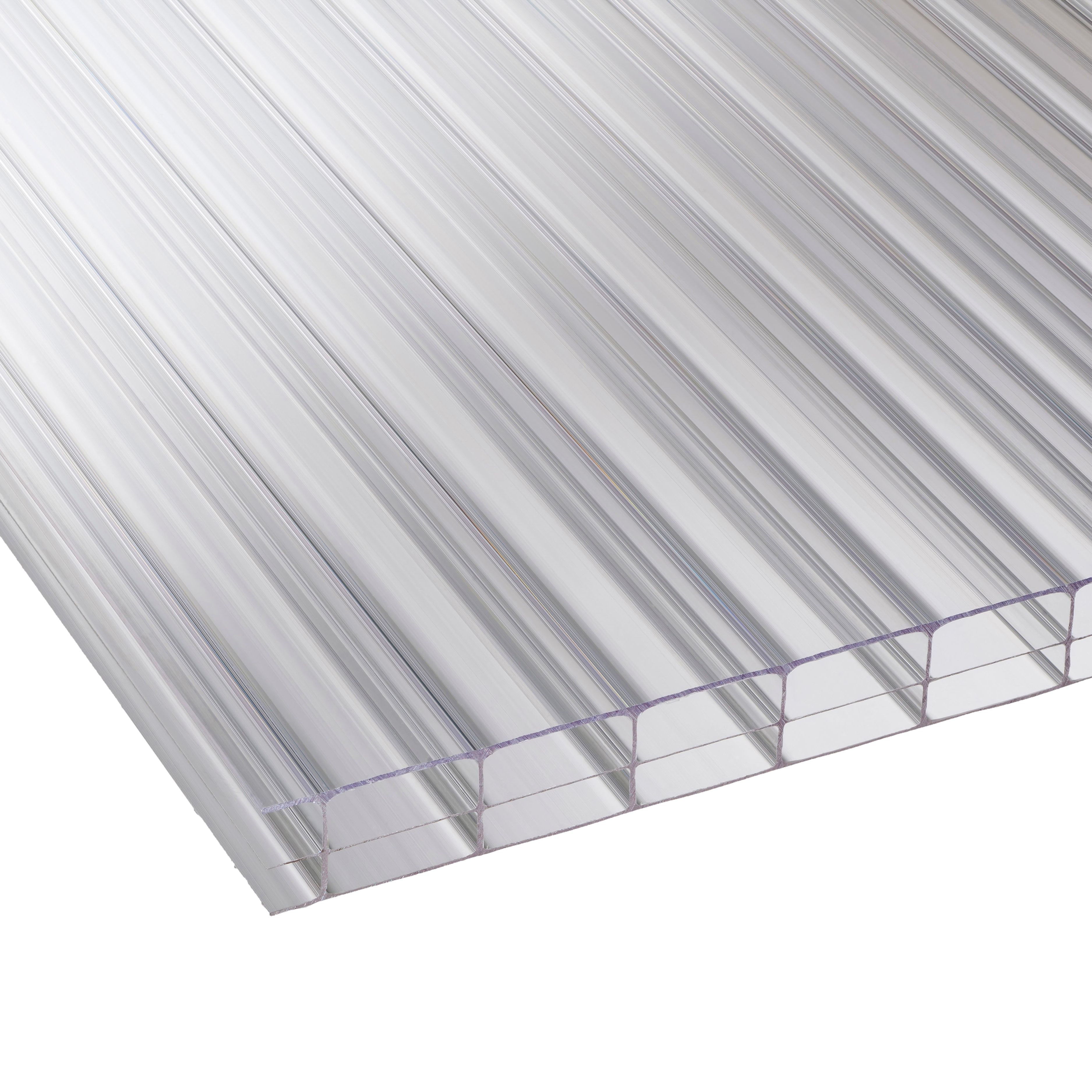 Clear Multiwall Polycarbonate Roofing Sheet 3M x 700mm, Pack of 5