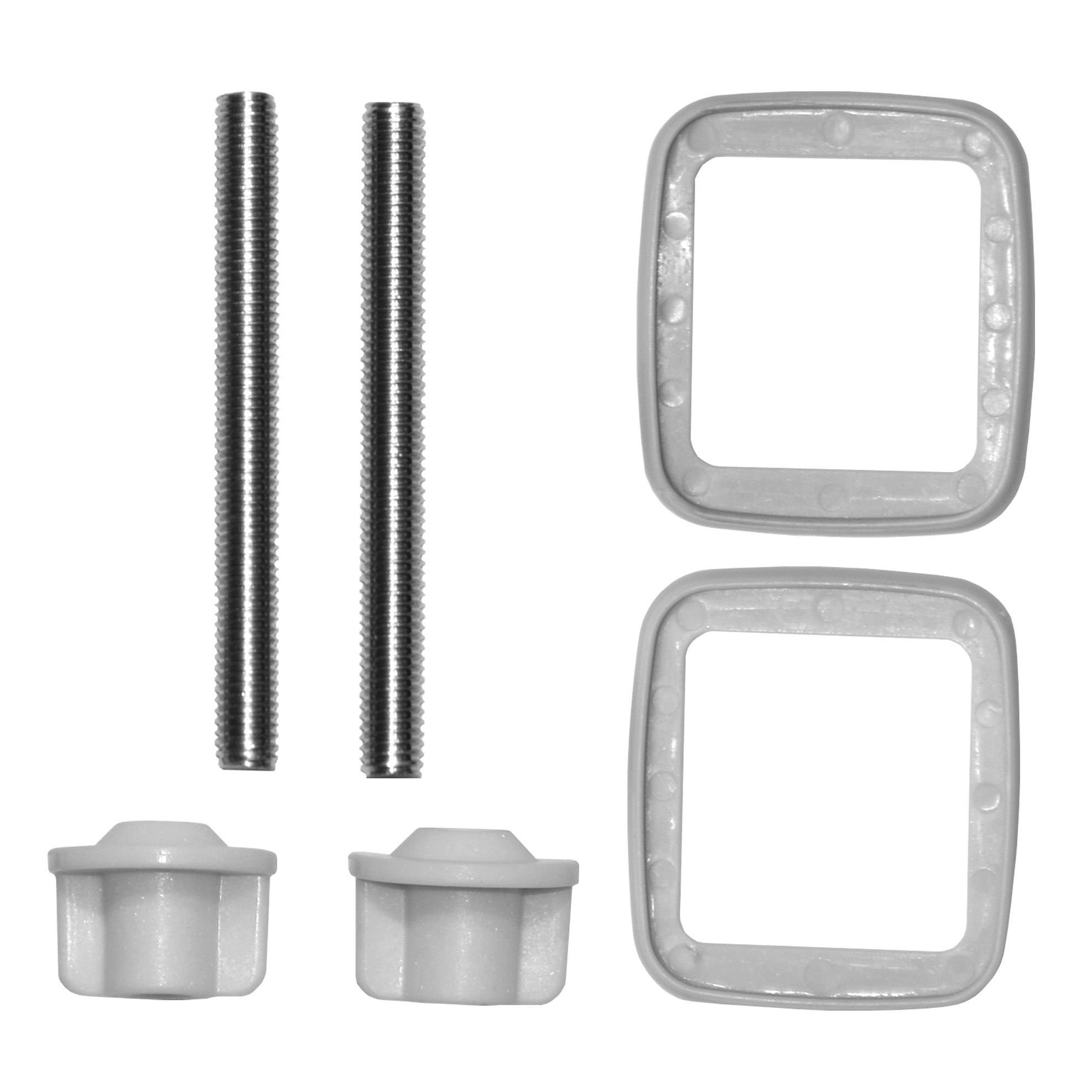 Bemis White Silver Effect Toilet Seat Fittings Departments DIY at B&Q